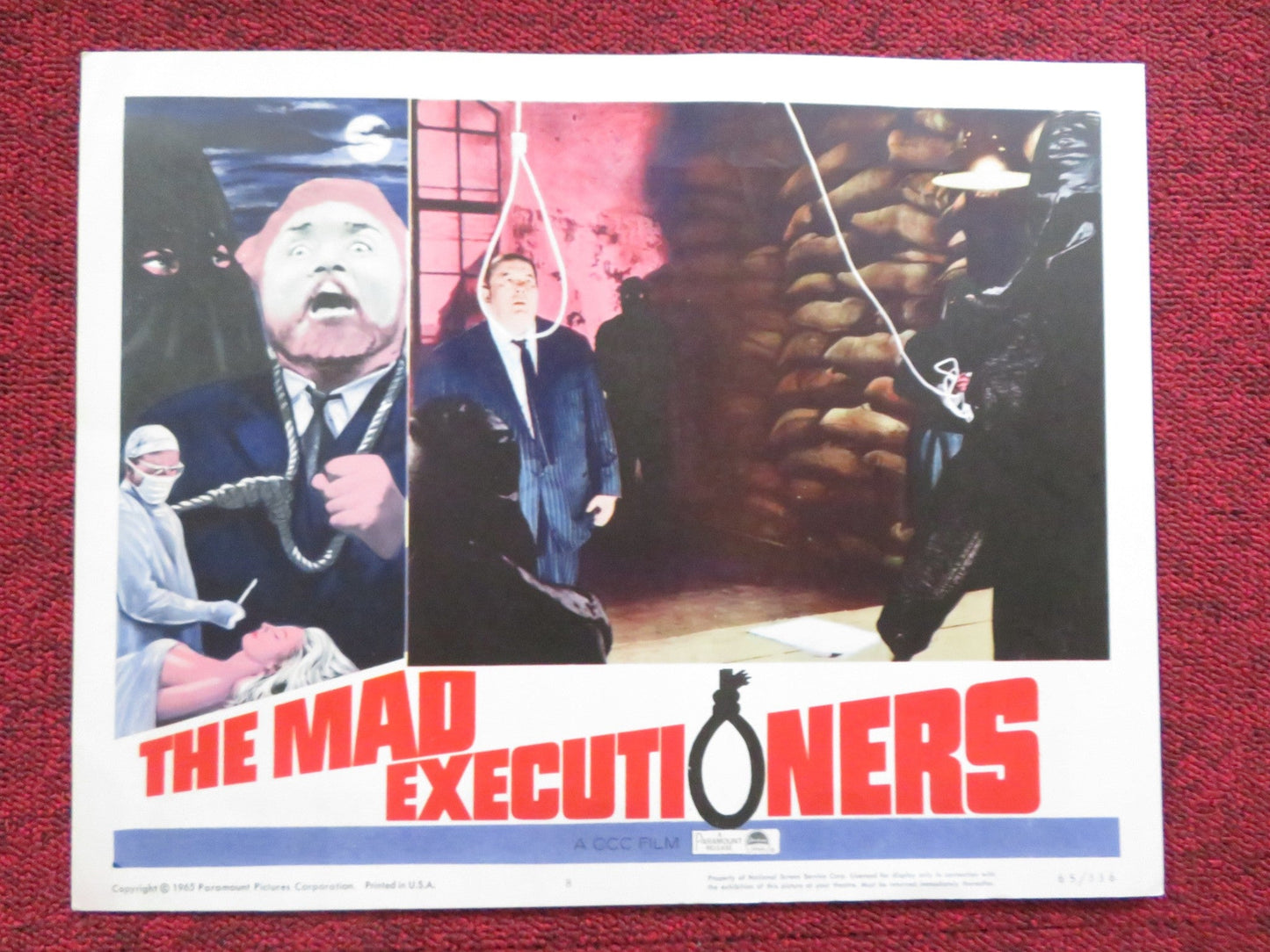 THE MAD EXECUTIONERS US LOBBY CARD FULL SET HANSJORG FELMY MARIA PERSCHY 1965 Rendezvous Cinema Movie posters