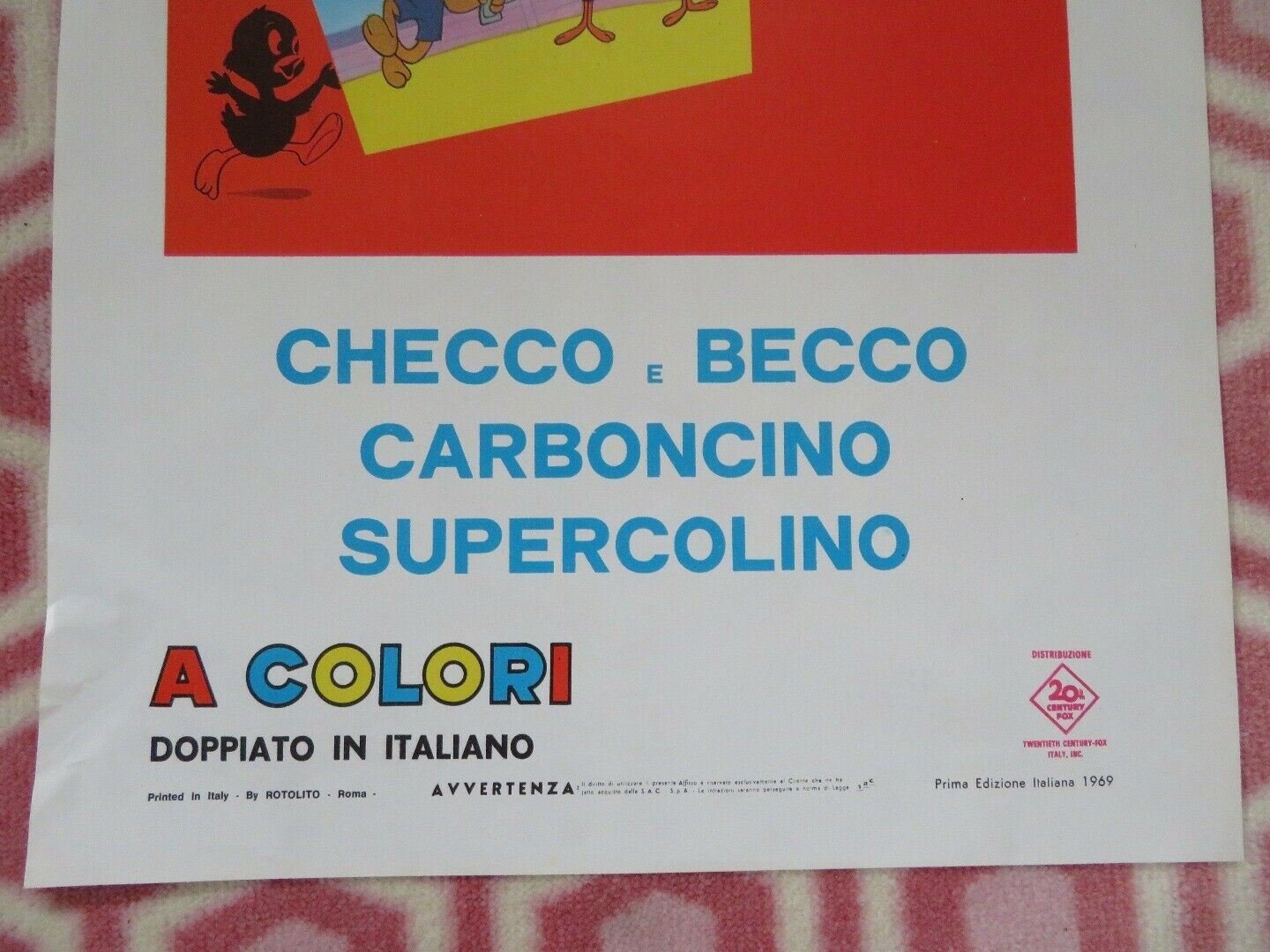 THE MAGIC BIRD ITALIAN LOCANDINA (27.5"x 13") POSTER TERRYTOONS 1968 Movie posters