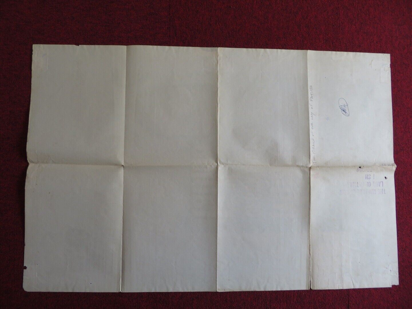 THE MIRACLE OF OUR LADY OF FATIMA US ONE SHEET POSTER GILBERT ROLAND 1952 Movie posters