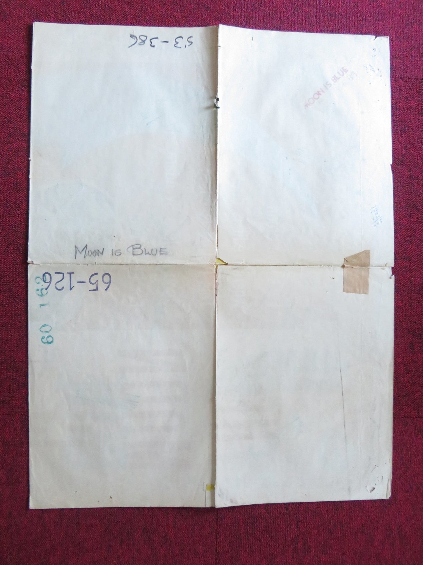 THE MOON IS BLUE FOLDED US ONE SHEET POSTER WILLIAM HOLDEN DAVID NIVEN 1953 Rendezvous Cinema Movie posters