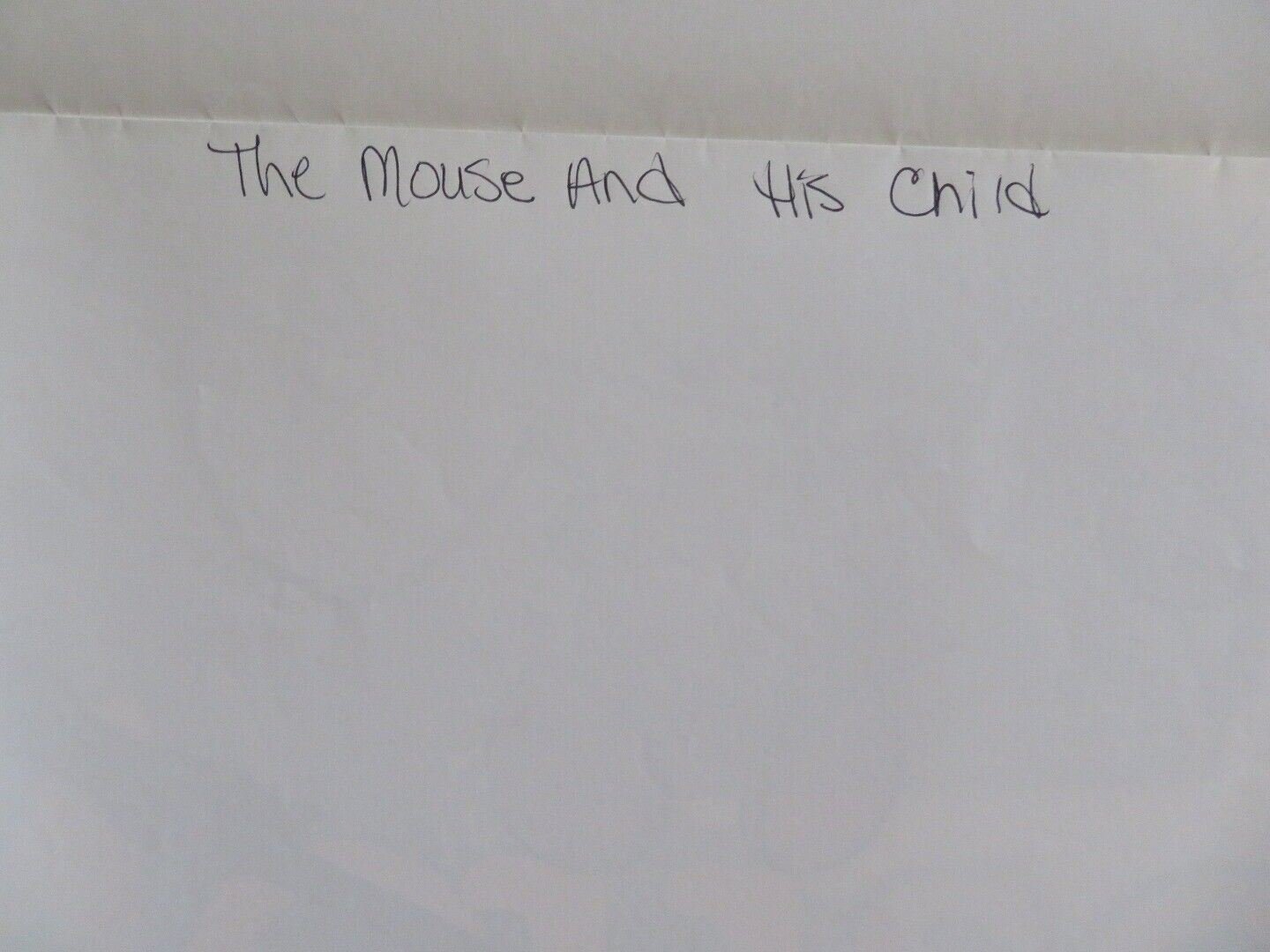 THE MOUSE AND HIS CHILD FOLDED US ONE SHEET POSTER PETER USTINOV 1977 Movie posters