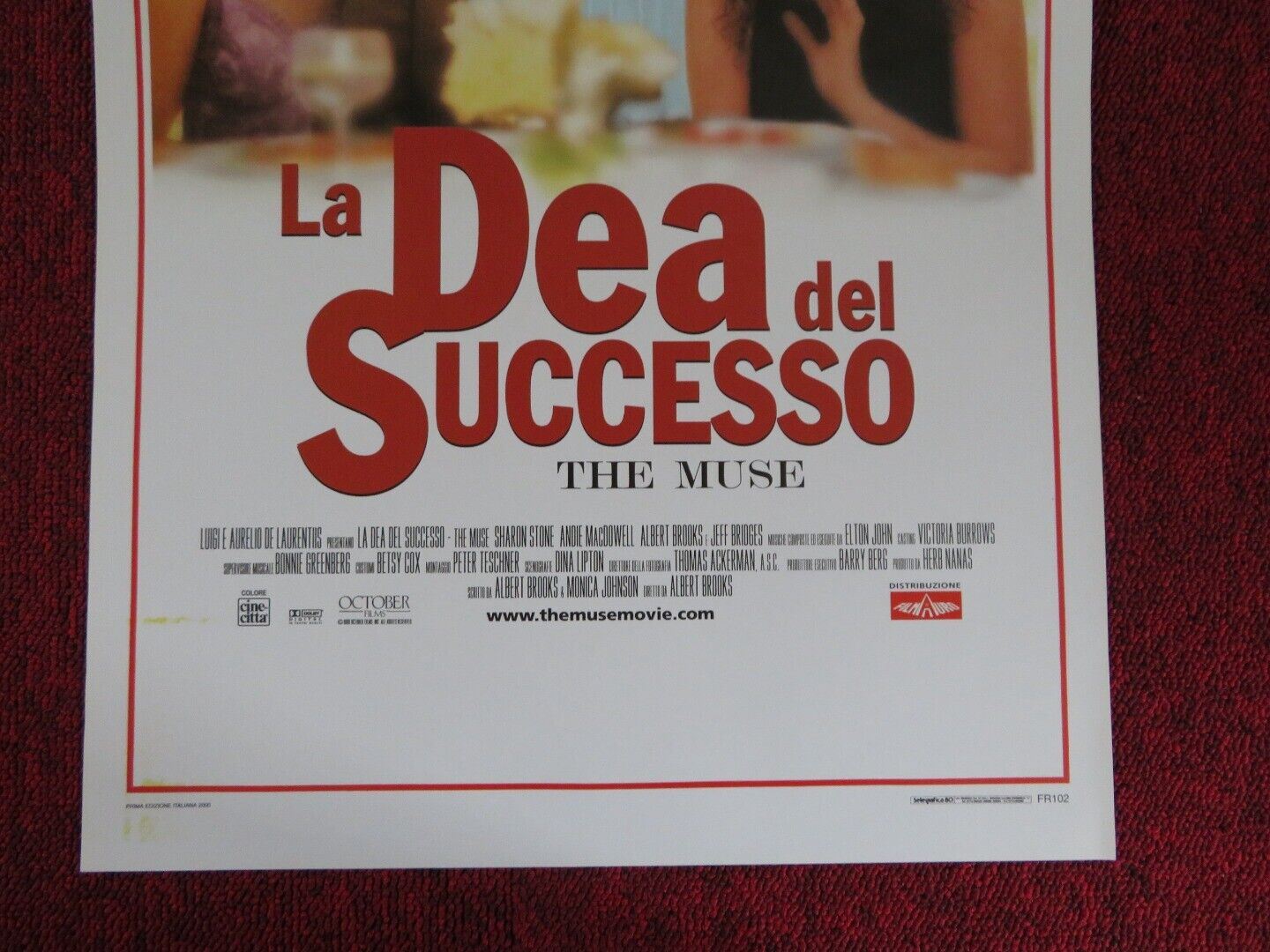 THE MUSE ITALIAN LOCANDINA (27.5"x13") POSTER SHARON STONE ANDIE MACDOWELL 1999 Movie posters