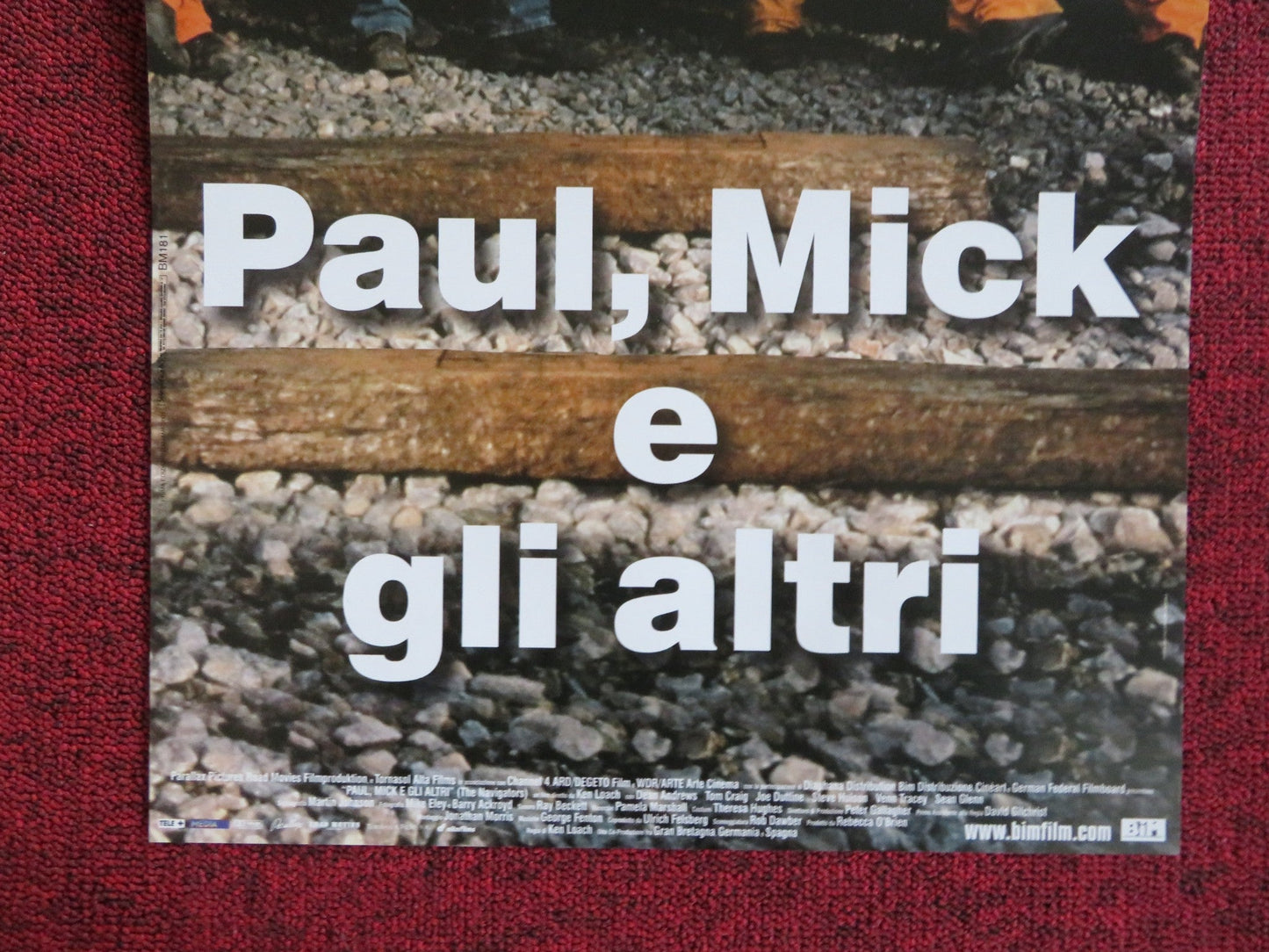 THE NAVIGATORS ITALIAN LOCANDINA POSTER KEN LOACH DEAN ANDREWS 2001 Rendezvous Cinema Movie posters