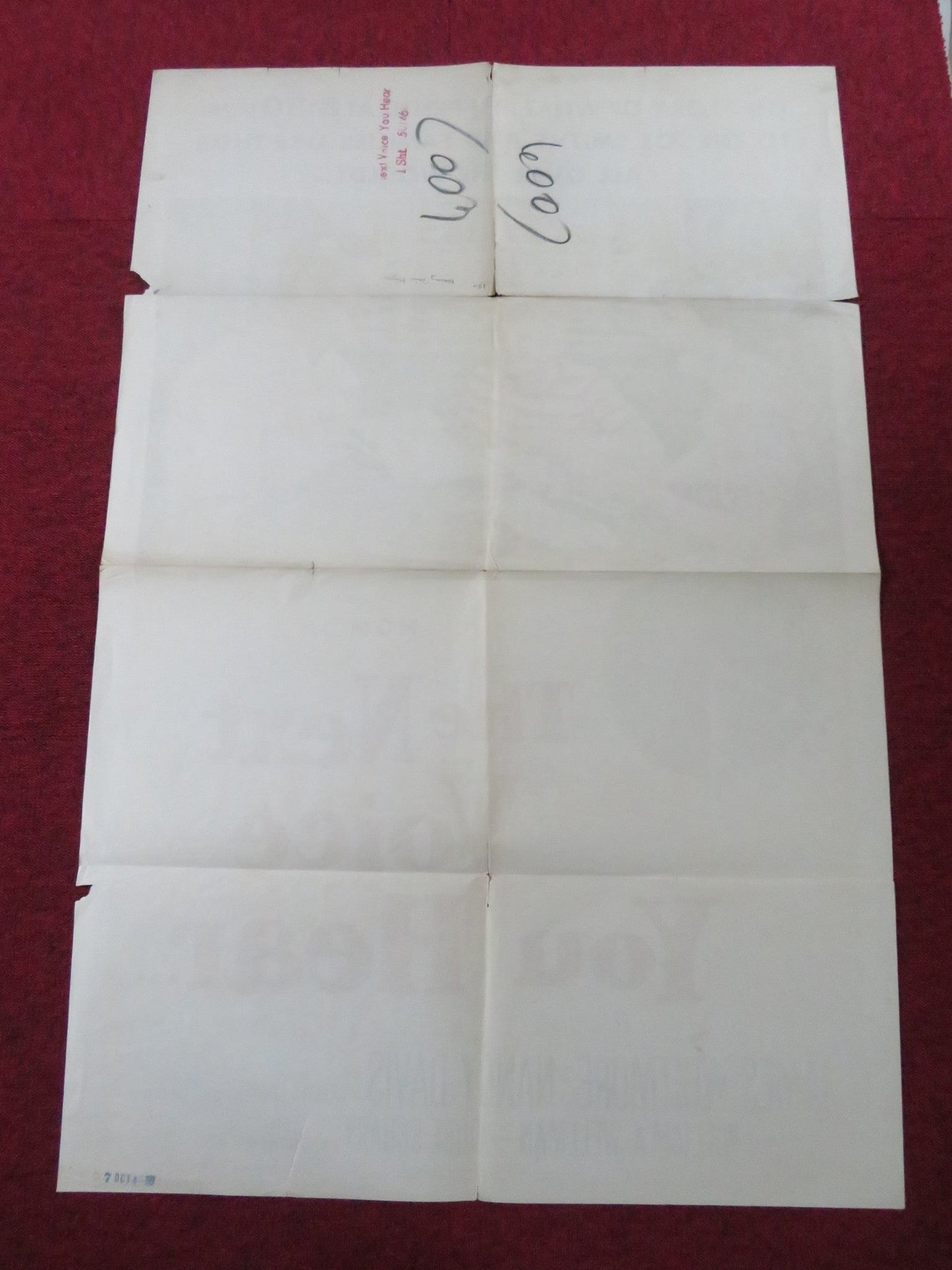 THE NEXT VOICE YOU HEAR... FOLDED US ONE SHEET POSTER JAMES WHITMORE 1950 Rendezvous Cinema Movie posters