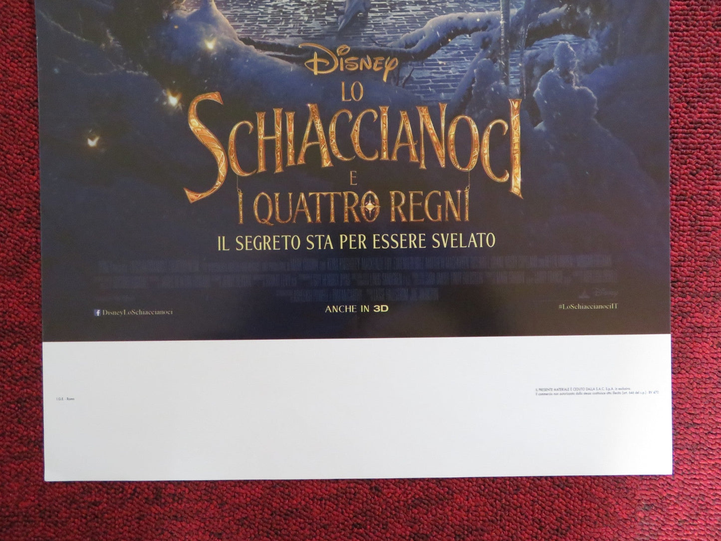 THE NUTCRACKER AND THE FOUR REALMS ITALIAN LOCANDINA POSTER DISNEY 2018 Rendezvous Cinema Movie posters