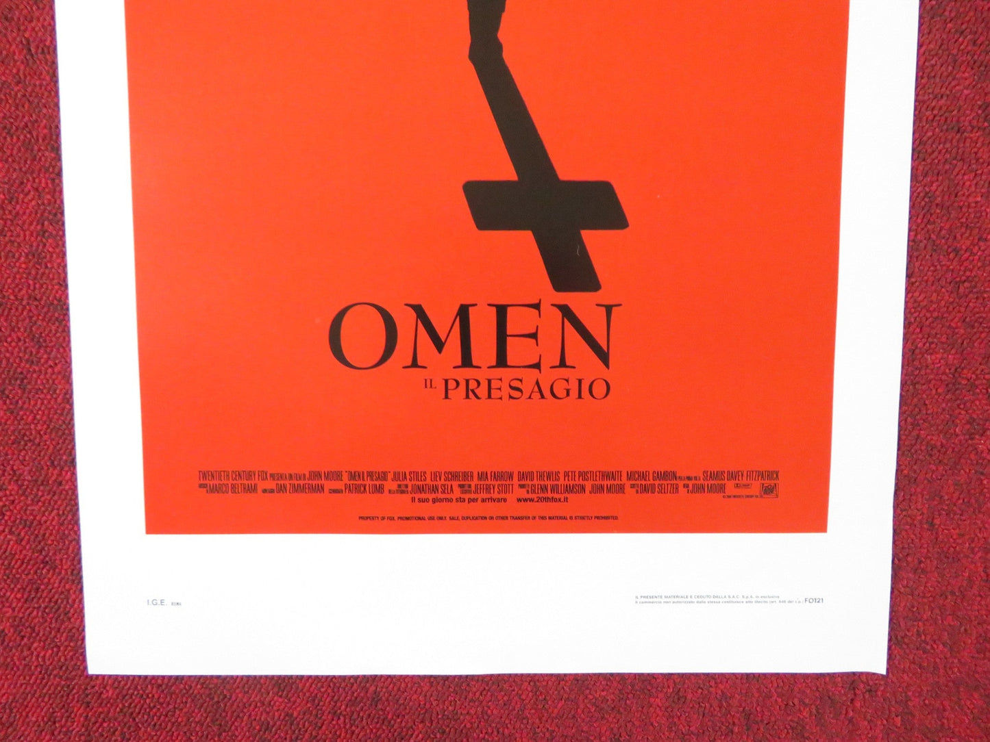 THE OMEN ITALIAN LOCANDINA POSTER LIEV SCHREIBER JULIA STILES 2006 Rendezvous Cinema Movie posters