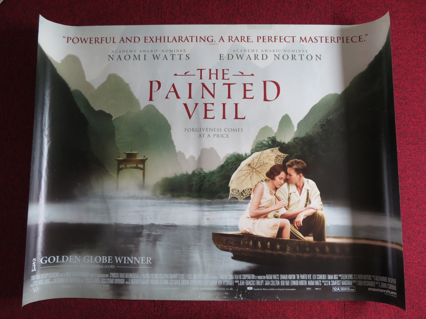 THE PAINTED VEIL UK QUAD (30"x 40") ROLLED POSTER NAOMI WATTS EDWARD NORTON 2006 Rendezvous Cinema Movie posters