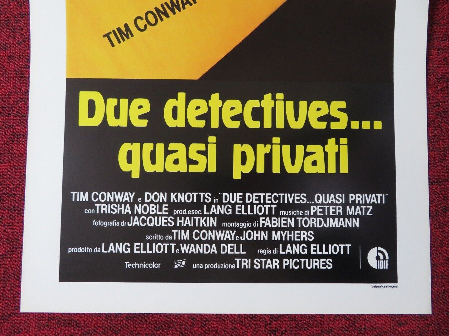THE PRIVATE EYES ITALIAN LOCANDINA (27.5"x13") POSTER TIM CONWAY DON KNOTTS '80 - Rendezvous Cinema