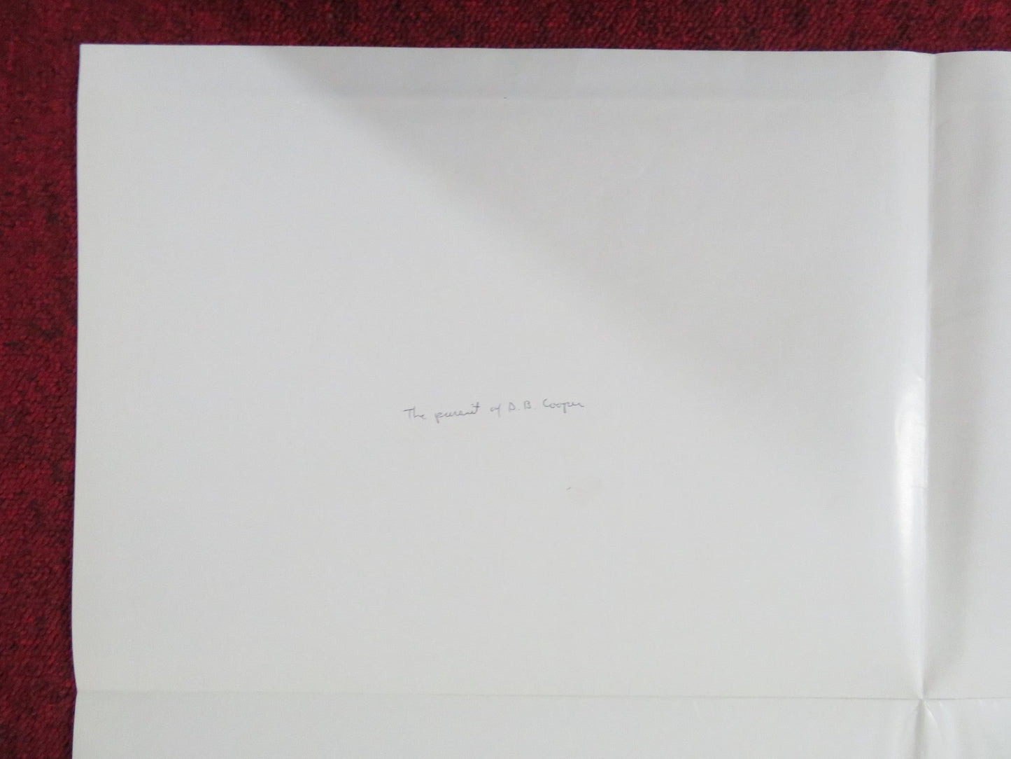 THE PURSUIT OF D. B. COOPER - B FOLDED US ONE SHEET POSTER ROBERT DUVALL 1981 Rendezvous Cinema Movie posters