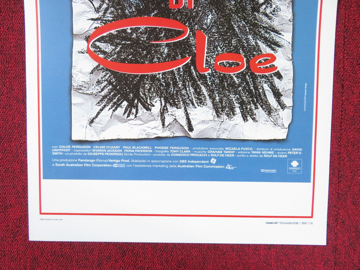 THE QUIET ROOM ITALIAN LOCANDINA POSTER CHLOE FERGUSON CELINE O'LEARY 1996 Rendezvous Cinema Movie posters