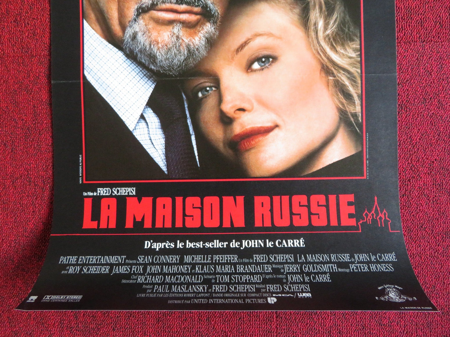 THE RUSSIA HOUSE FRENCH (15" x 20.5") POSTER SEAN CONNERY MICHELLE PFEIFFER 1990 Rendezvous Cinema Movie posters