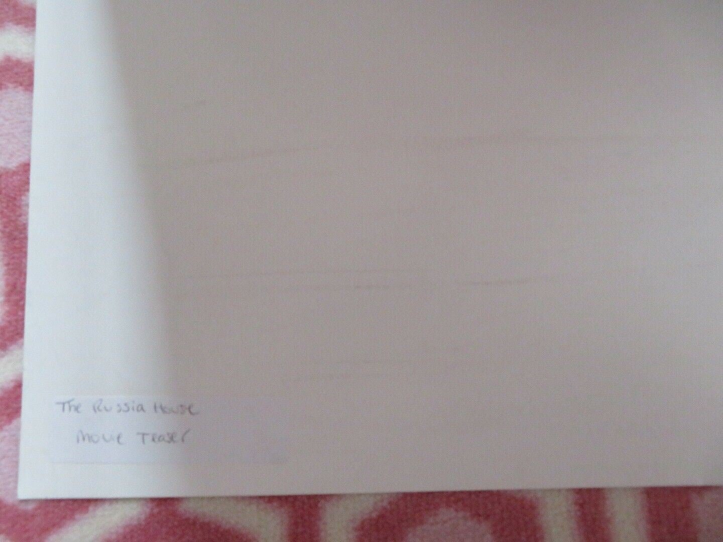 THE RUSSIA HOUSE US ONE SHEET POSTER TEASER SEAN CONNERY MICHELLE PFEIFFER 1990 Movie posters