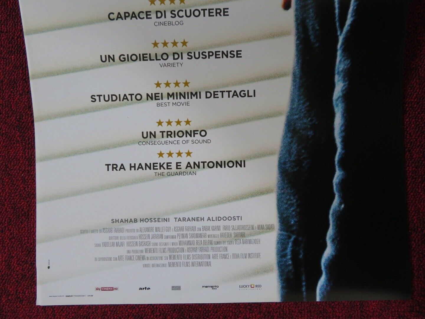 THE SALESMAN ITALIAN LOCANDINA (26.5"x12.5") POSTER SHAHAB HOSSEINI 2016 - Rendezvous Cinema