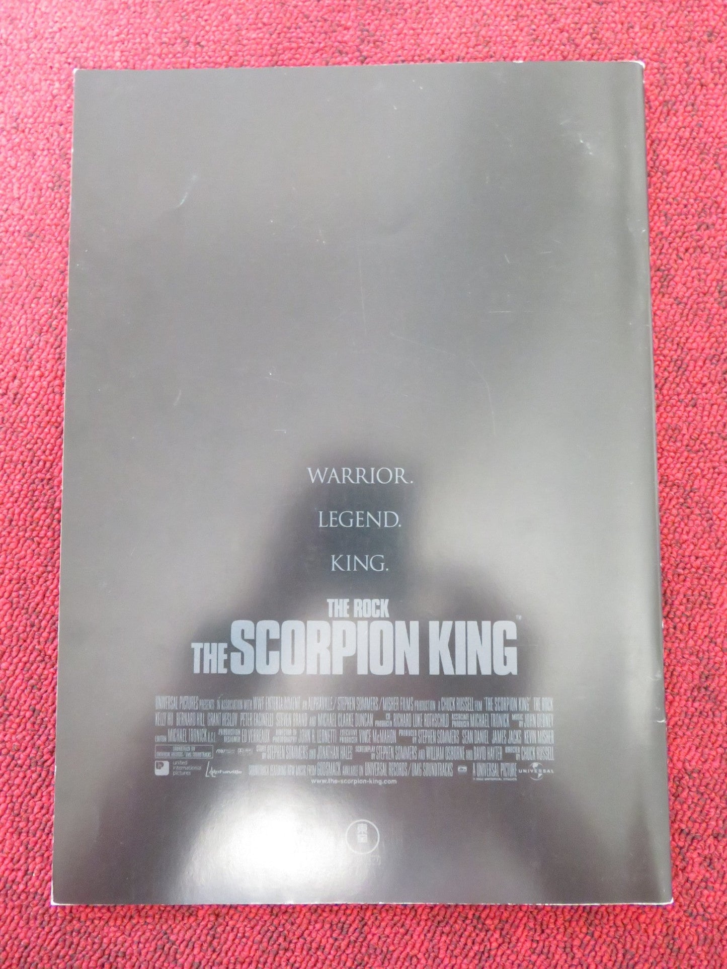 THE SCORPION KING JAPANESE BROCHURE / PRESS BOOK DWAYNE JOHNSON 2002 Rendezvous Cinema Movie posters