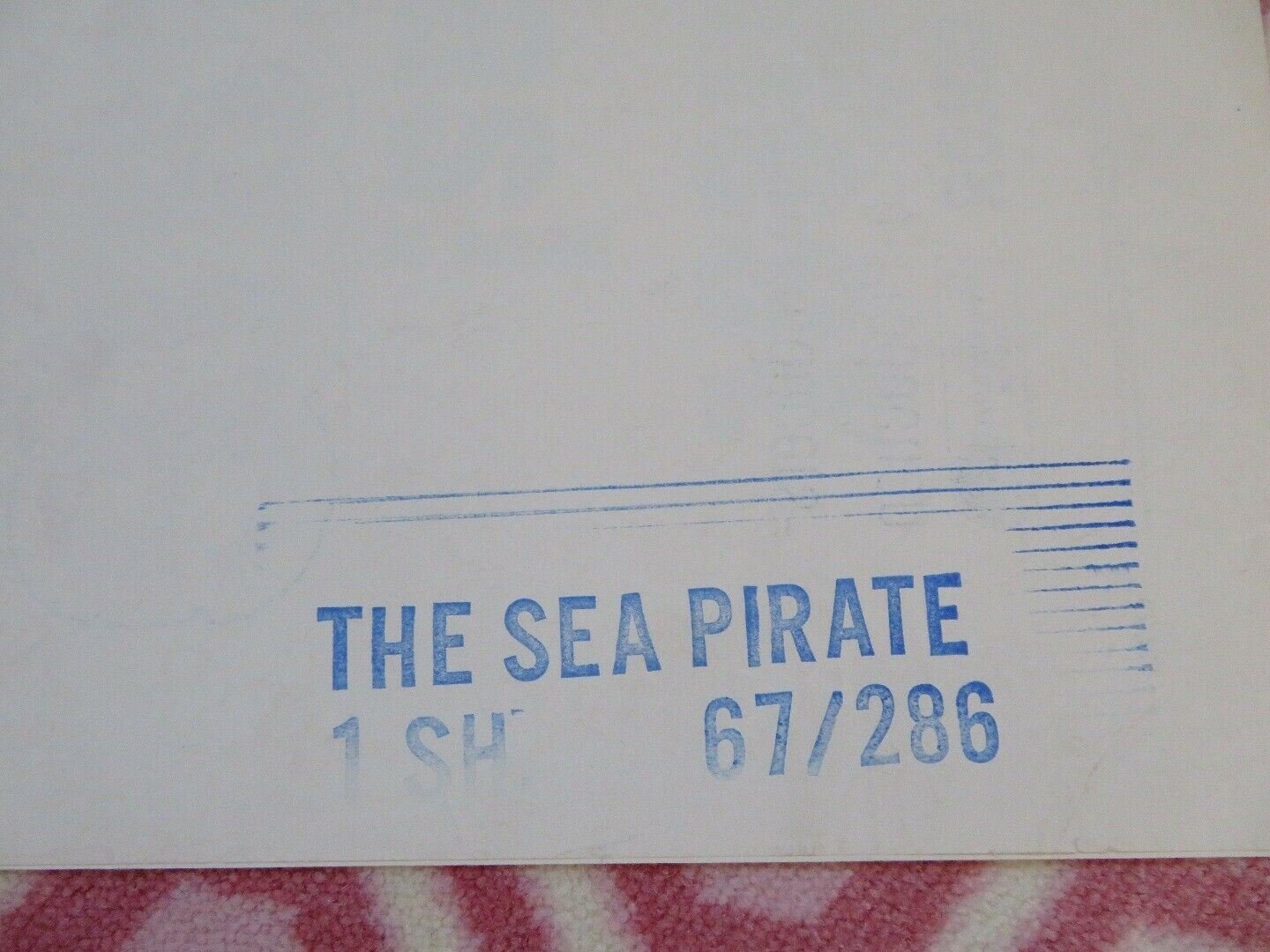 THE SEA PIRATE US ONE SHEET POSTER GERARD BARRAY 1966 Movie posters