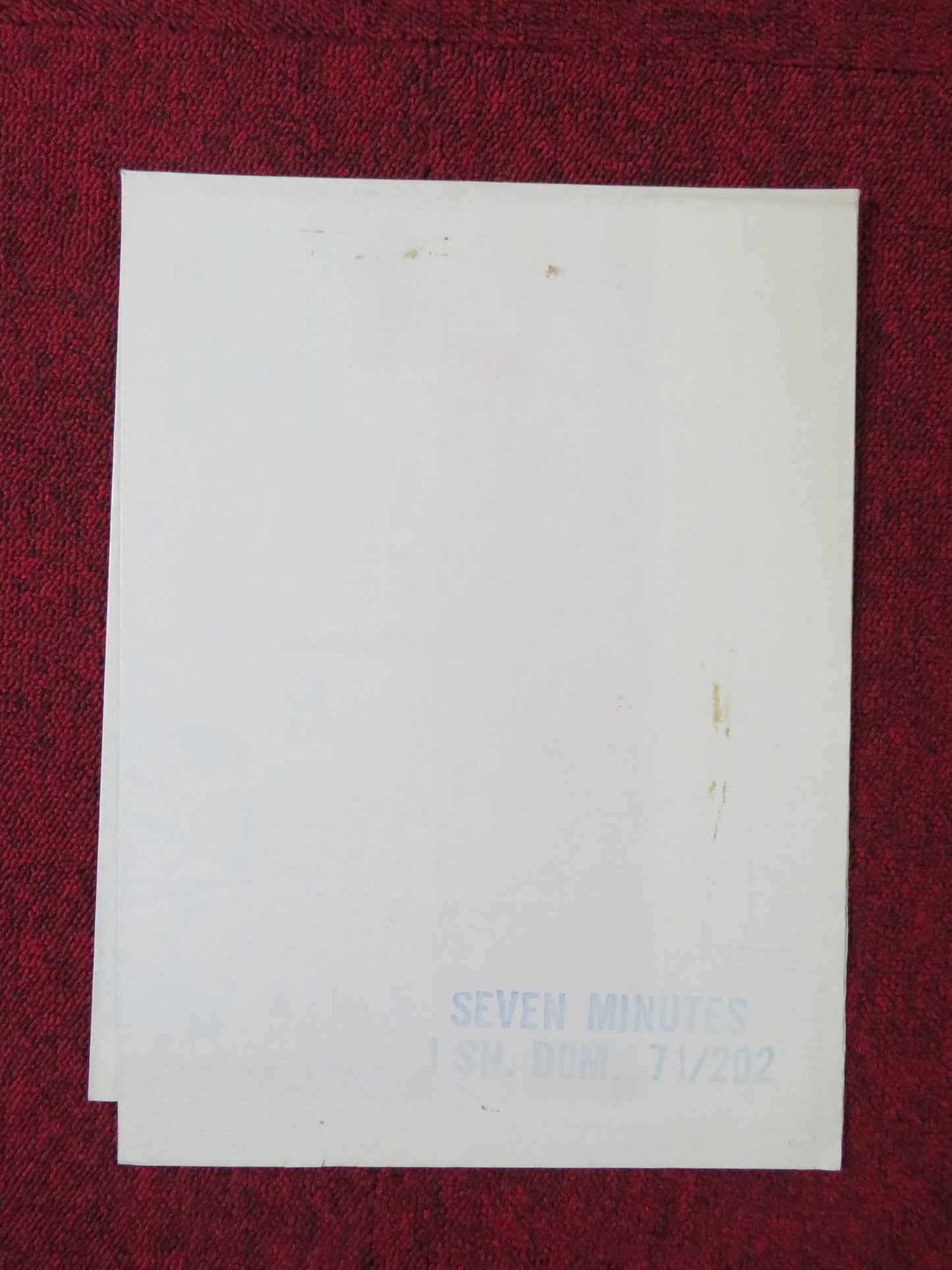 THE SEVEN MINUTES FOLDED US ONE SHEET POSTER WAYNE MAUNDER M. MCANDREW 1971 Rendezvous Cinema Movie posters