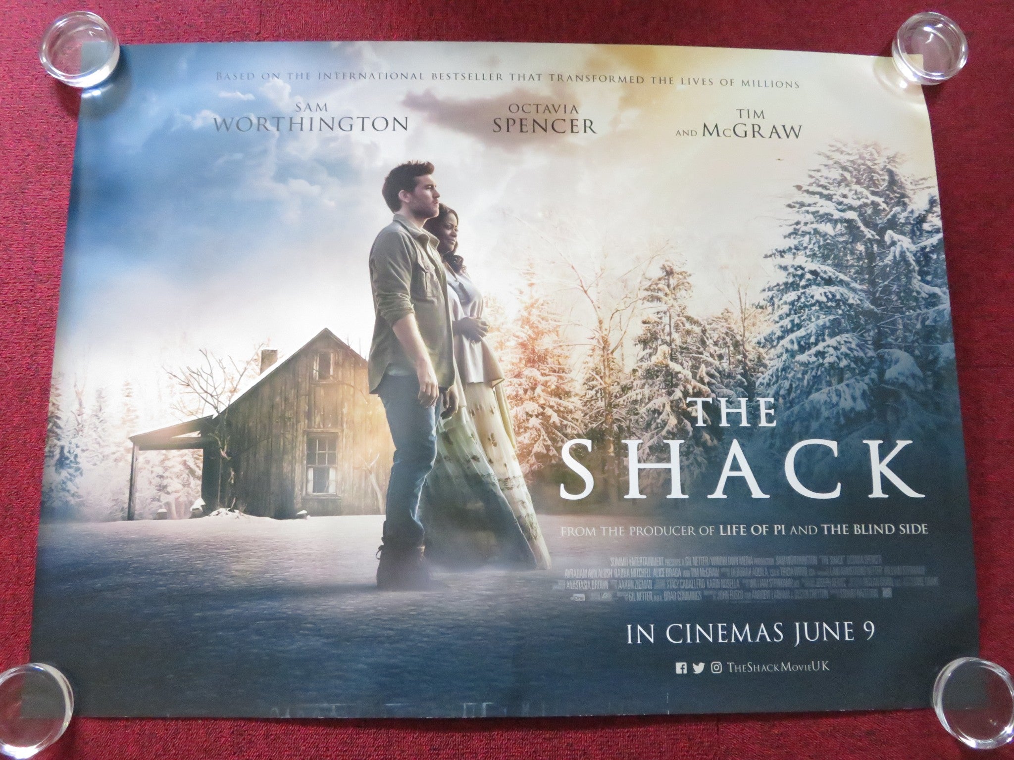 THE SHACK UK QUAD ROLLED POSTER SAM WORTHINGTON OCTAVIA SPENCER 2017 ...