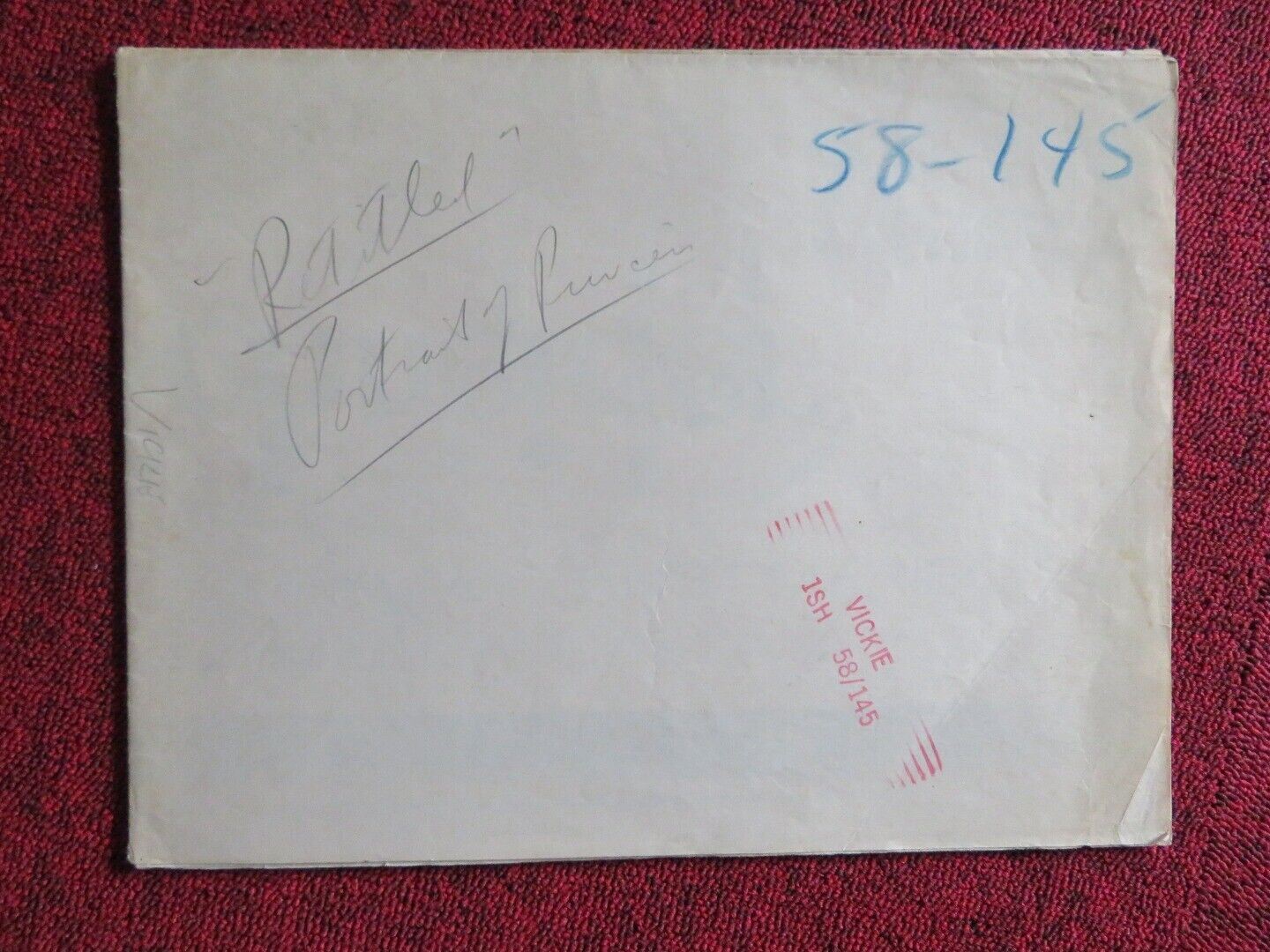 THE STORY OF VICKIE FOLDED US ONE SHEET POSTER ROMY SCHNEIDER ADRIAN HOVEN 1954 Movie posters