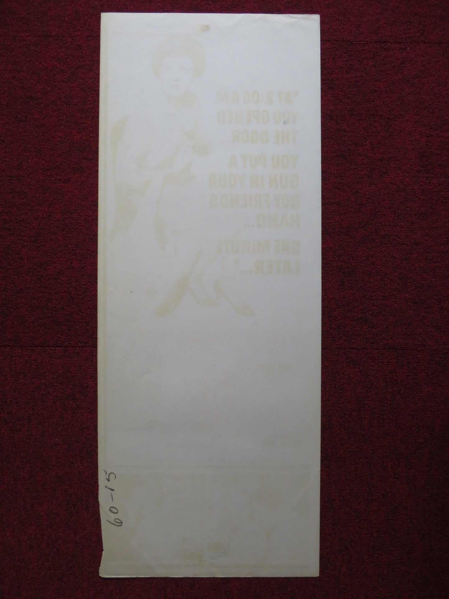 THE STORY ON PAGE ONE US INSERT (14"x 36") POSTER RITA HAYWORTH FRANCIOSA 1960 Rendezvous Cinema Movie posters