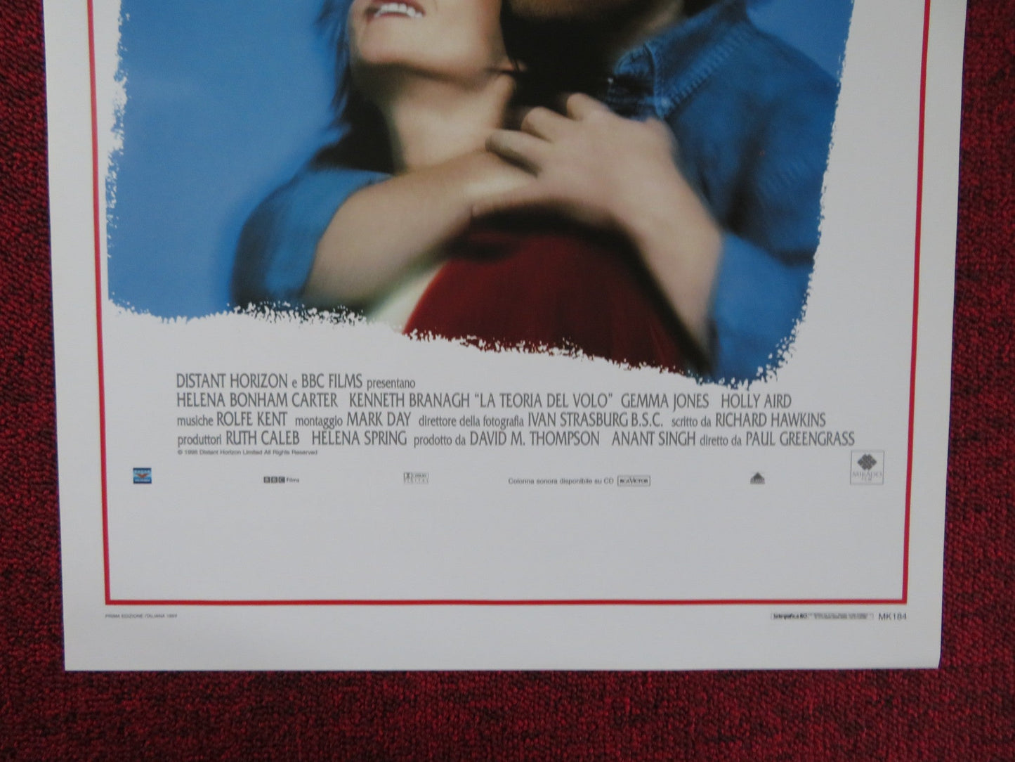 THE THEORY OF FLIGHT ITALIAN LOCANDINA POSTER HELENA BONHAM CARTER 1999 Rendezvous Cinema Movie posters