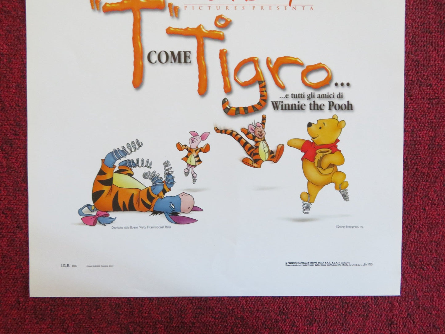 THE TIGGER MOVIE ITALIAN LOCANDINA POSTER JIM CUMMINGS NIKITA HOPKINS 2000 Rendezvous Cinema Movie posters