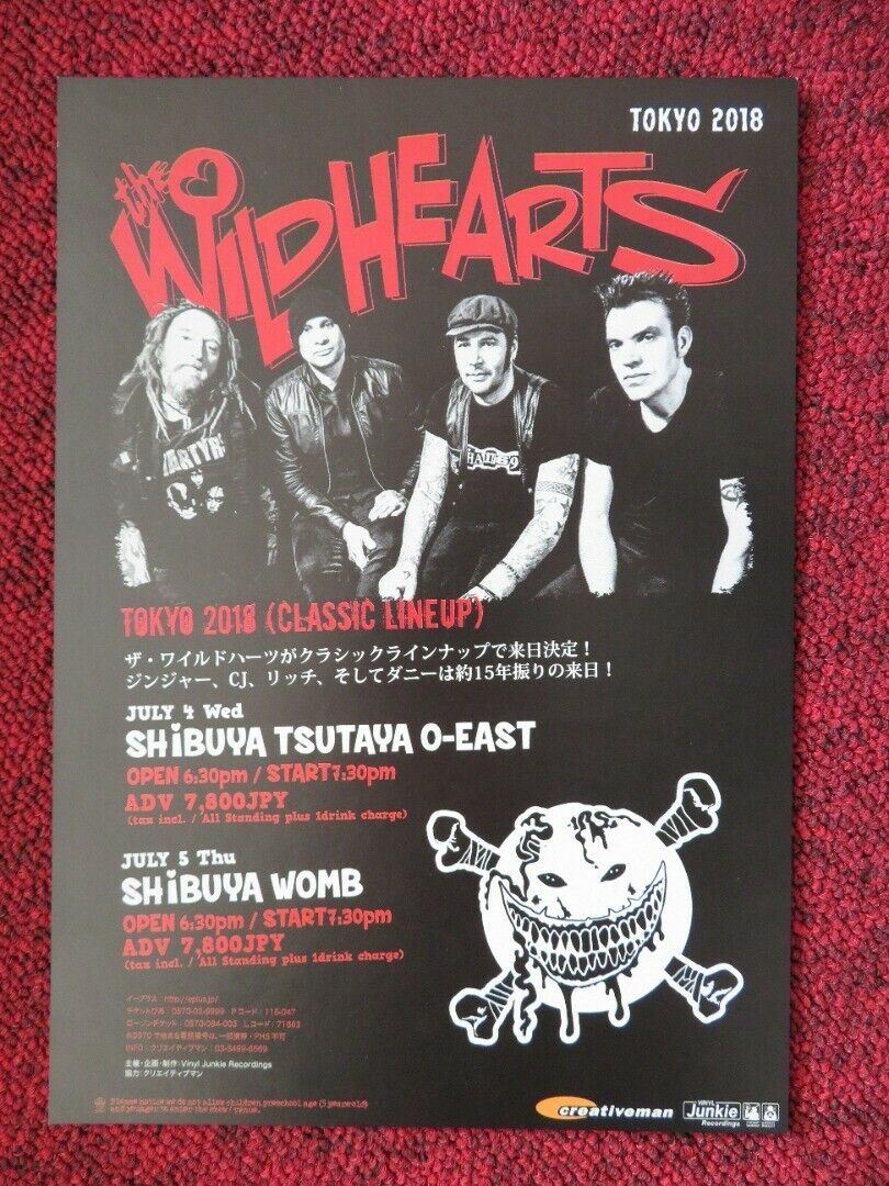THE WILDHEARTS - ACOUSTIC - LIVE IN JAPAN JAPANESE MUSIC TOUR GIG POSTER 2018 - Rendezvous Cinema