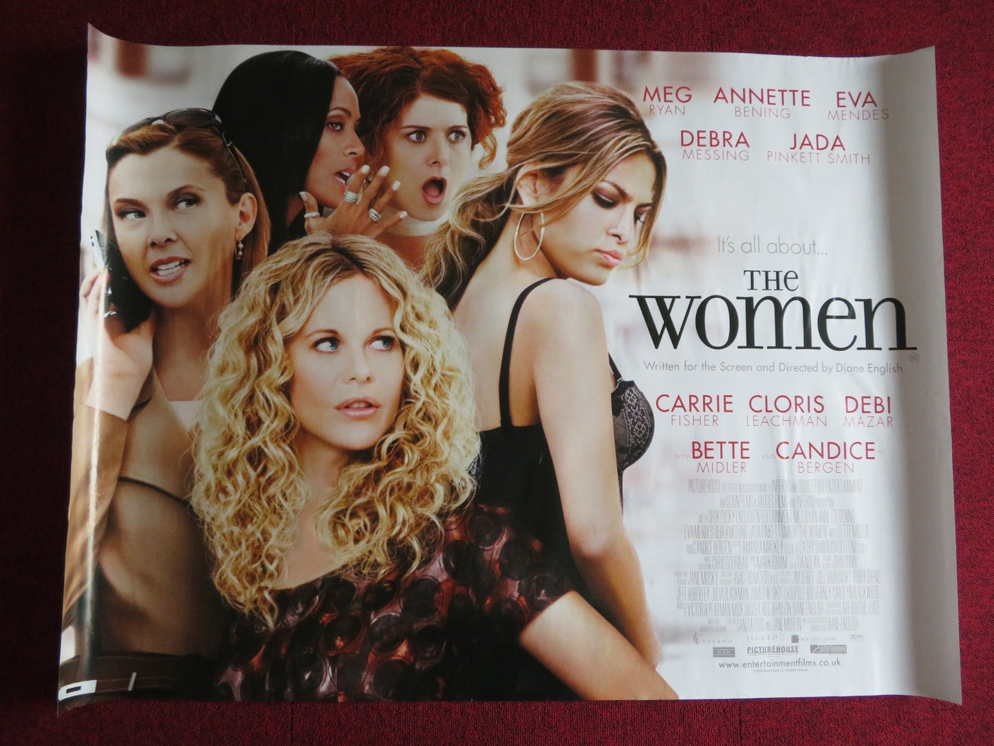 THE WOMEN UK QUAD (30"x 40") ROLLED POSTER MEG RYAN EVA MENDES 2008 Rendezvous Cinema Movie posters