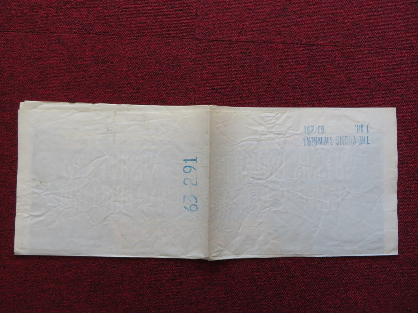 THE YOUNG SWINGERS FOLDED US ONE SHEET POSTER MOLLY BEE ROD LAUREN 1963 Rendezvous Cinema Movie posters