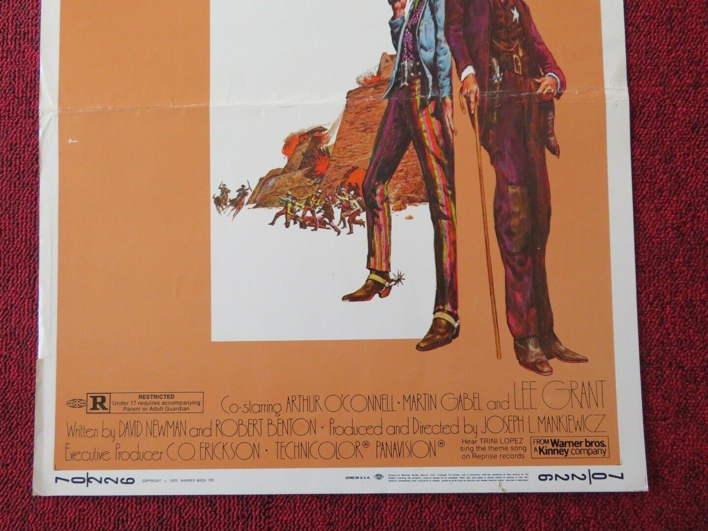 THERE WAS A CROOKED MAN US INSERT (14"x 36") POSTER KIRT DOUGLAS 1970 Movie posters