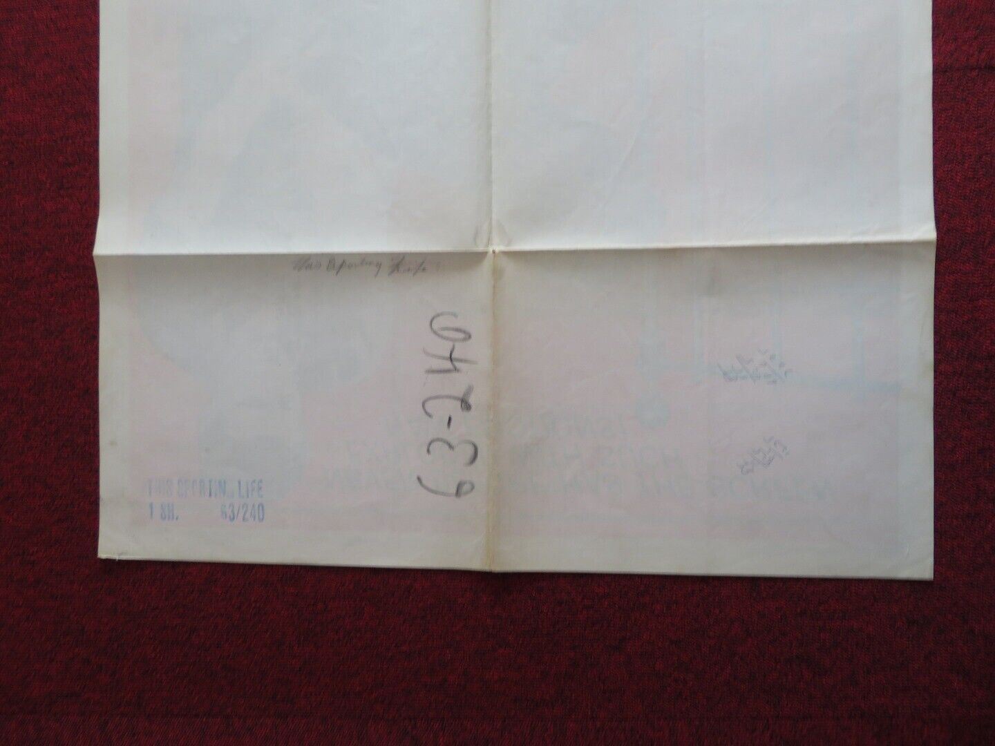 THIS SPORTING LIFE FOLDED US ONE SHEET POSTER RICHARD HARRIS RACHEL ROBERTS 1963 Movie posters