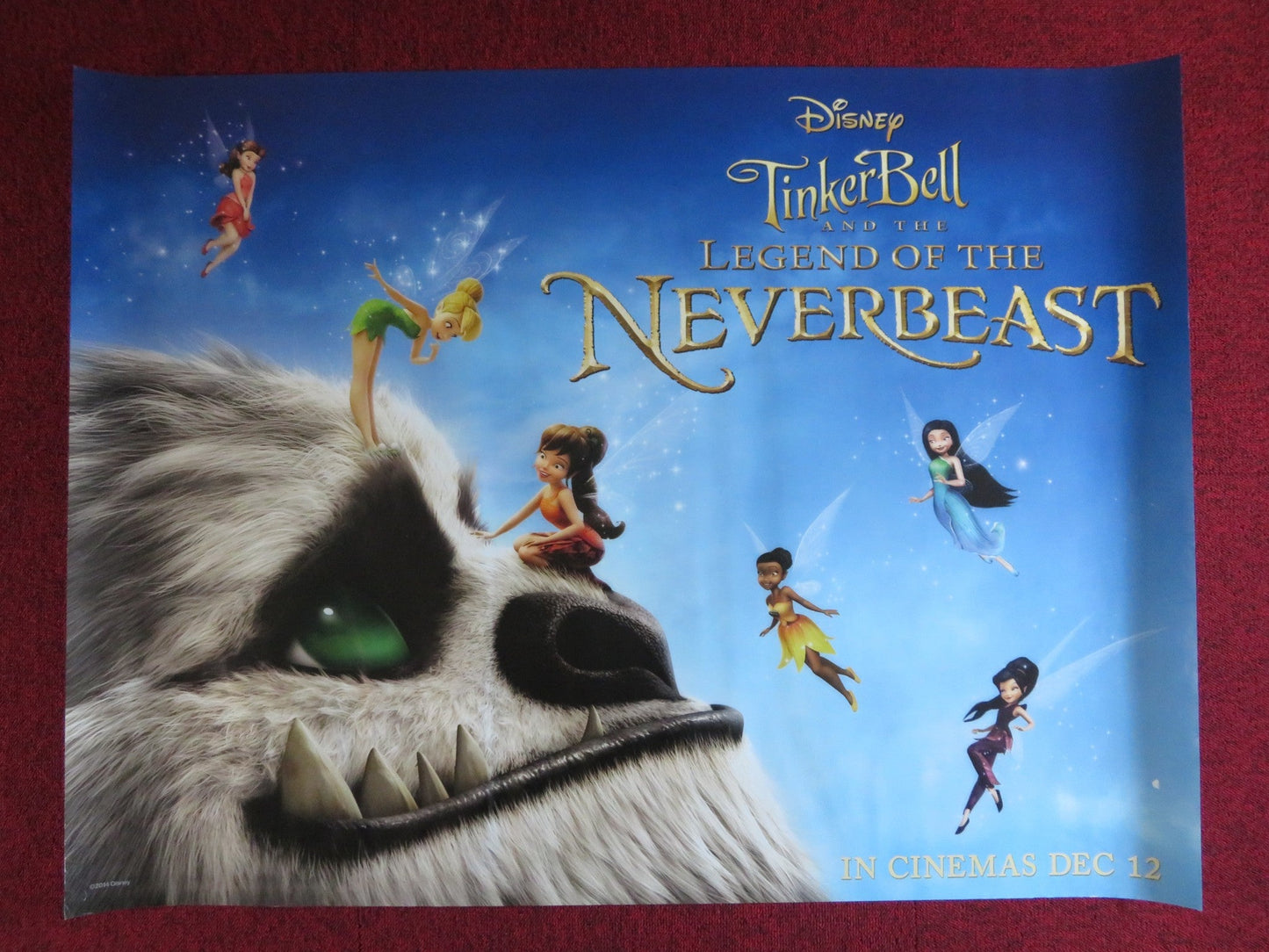 TINKER BELL AND THE LEGEND OF THE NEVERBEAST QUAD (30"x 40") ROLLED POSTER 2014 Rendezvous Cinema Movie posters