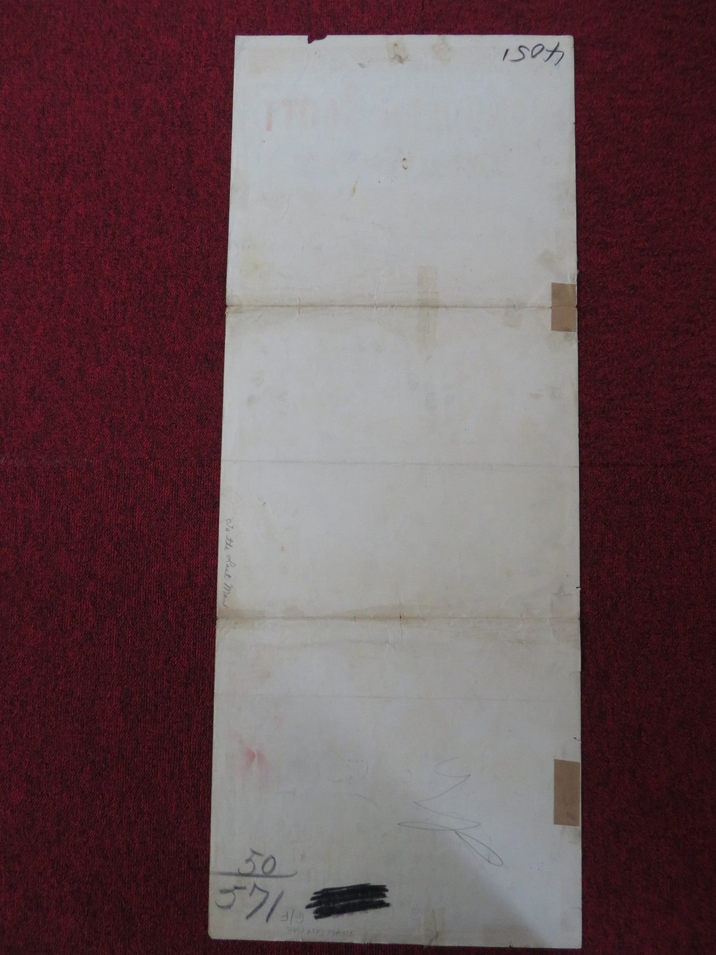 TO THE LAST MAN US INSERT (14"x 36") POSTER RANDOLPH SCOTT BARTON MACLANE 1950 Rendezvous Cinema Movie posters