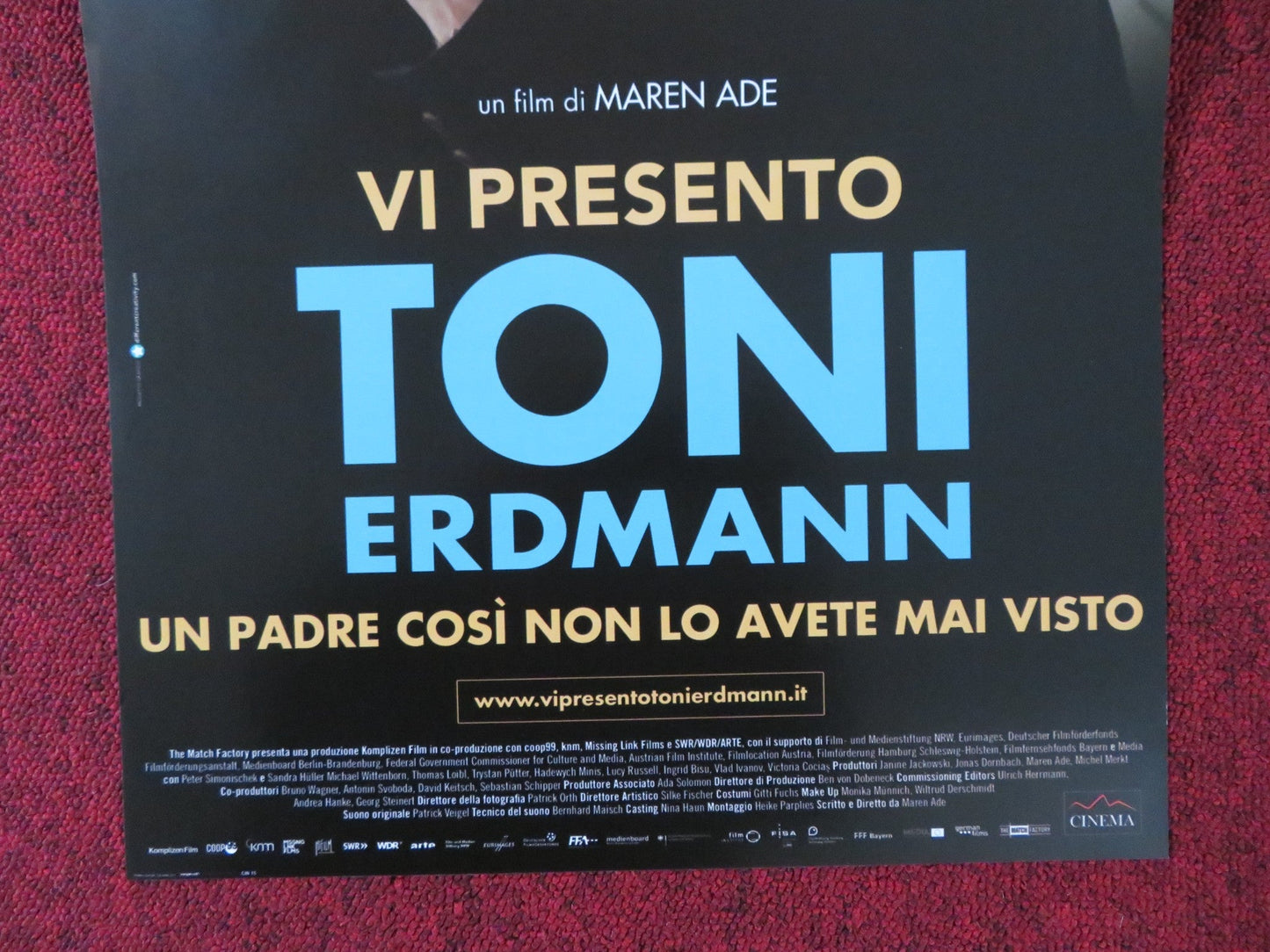 TONI ERDMANN ITALIAN LOCANDINA POSTER SANDRA HULLER 2016 Rendezvous Cinema Movie posters