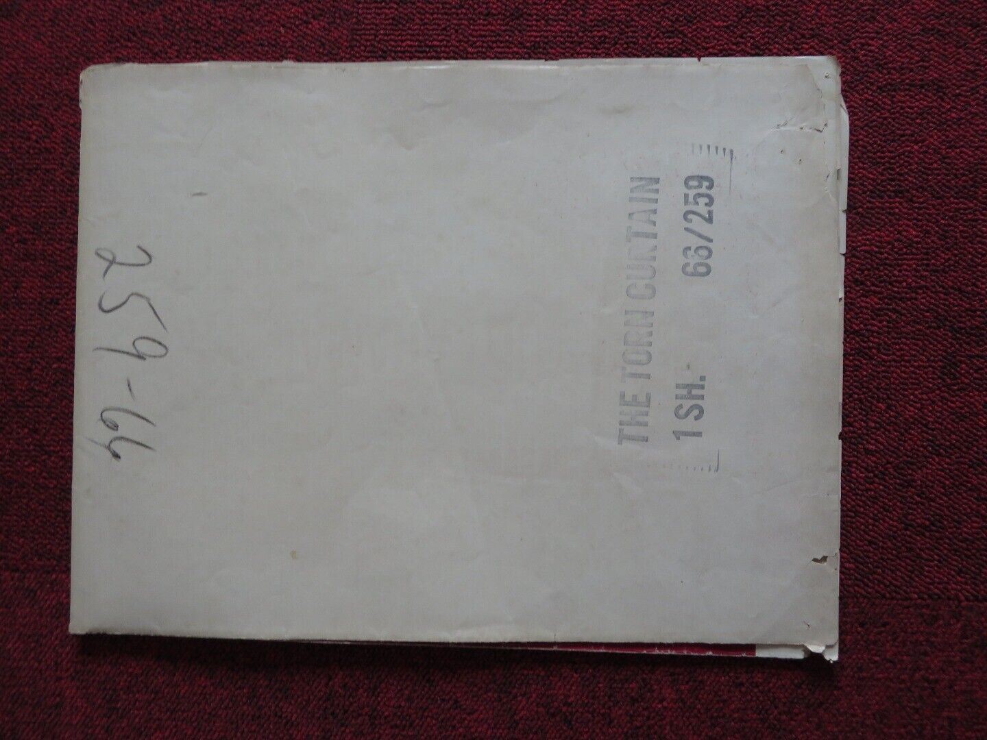 TORN CURTAIN FOLDED U.S ONE SHEET POSTER HITCHCOCK PAUL NEWMAN JULIE ANDREWS - Rendezvous Cinema