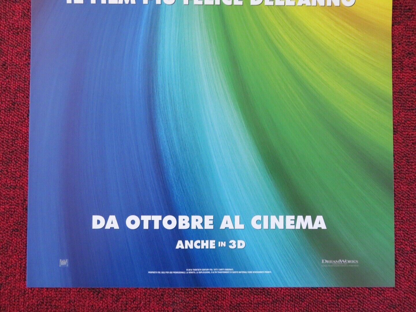 TROLLS ITALIAN LOCANDINA (26.5"x13") POSTER DREAMWORKS TIMBERLAKE 2016 Rendezvous Cinema Movie posters