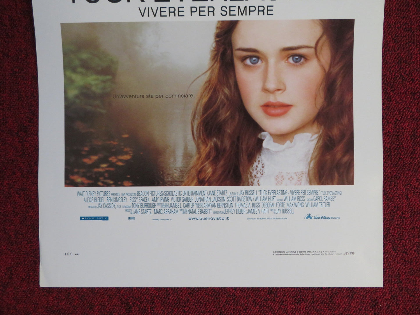 TUCK EVERLASTING ITALIAN LOCANDINA POSTER WILLIAM HURT ALEXIS BLEDEL 2002 Rendezvous Cinema Movie posters