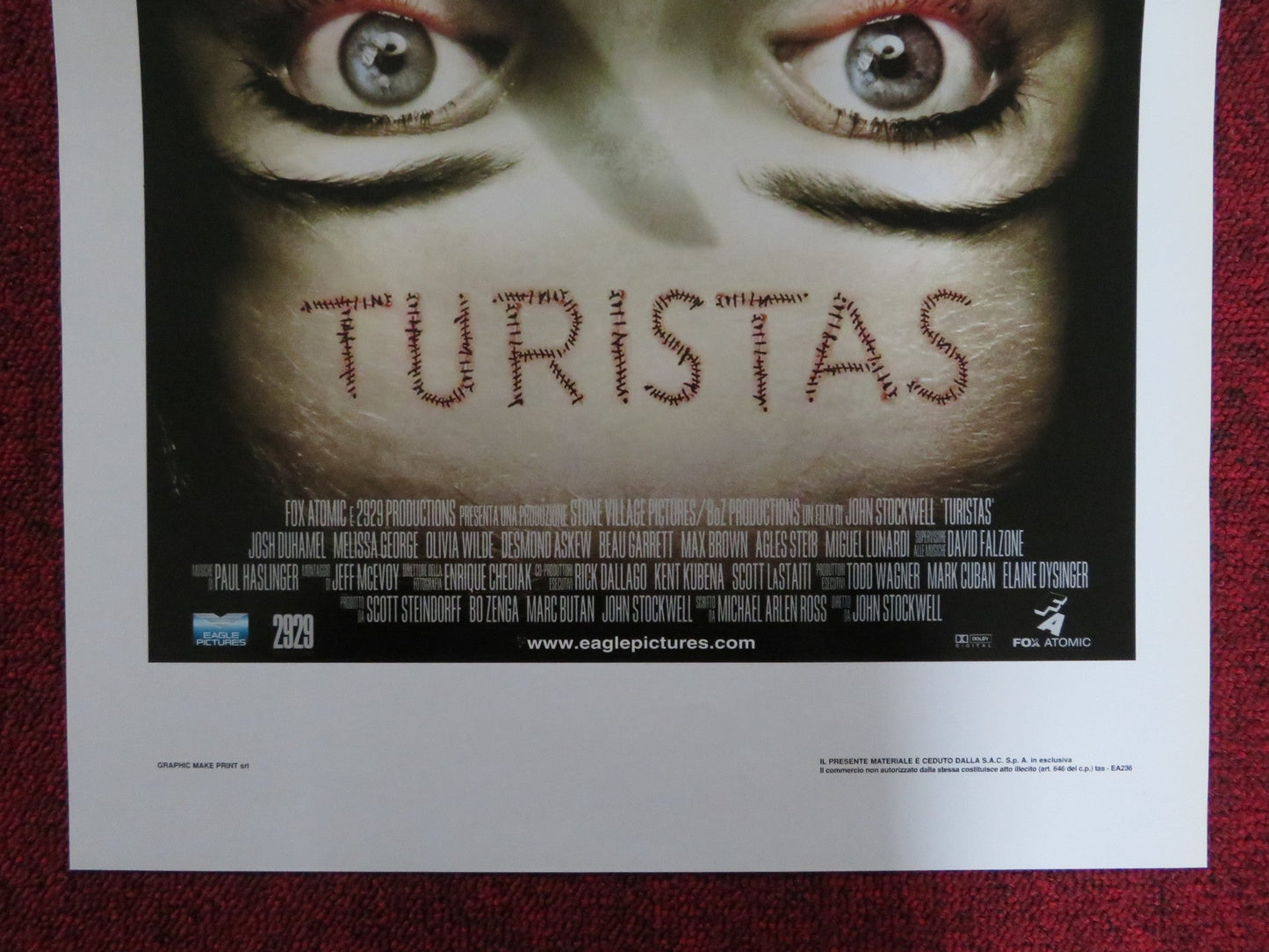 TURISTAS ITALIAN LOCANDINA POSTER JOSH DUHAMEL MELISAA GEORGE 2006 Rendezvous Cinema Movie posters