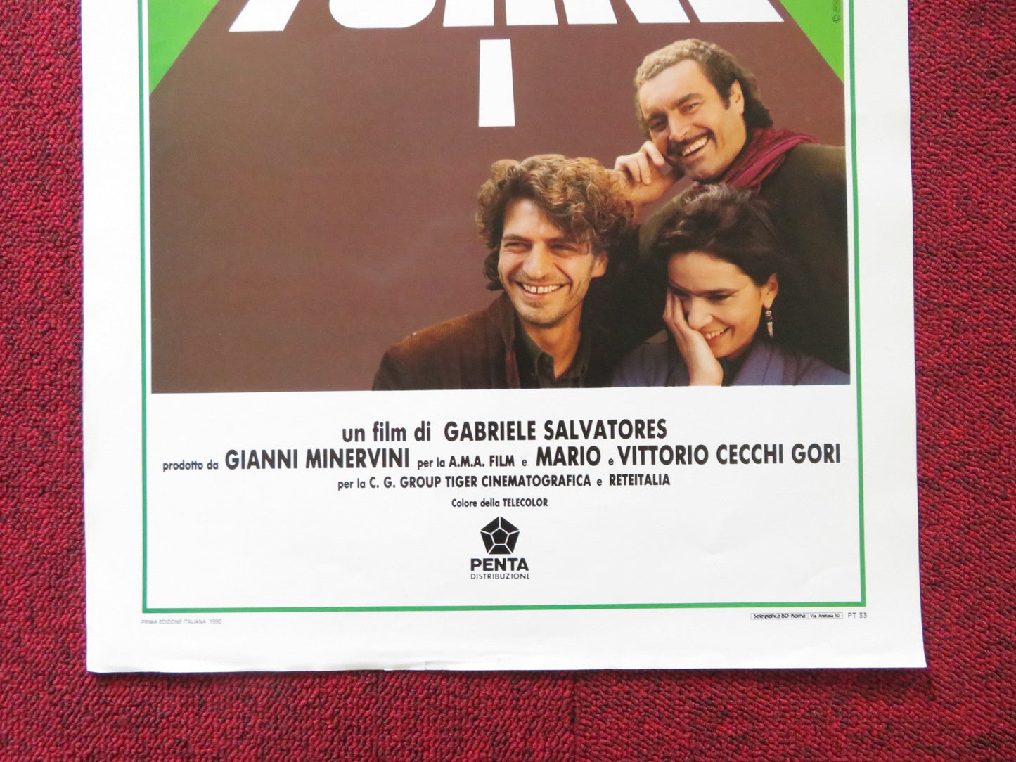 TURNE ITALIAN LOCANDINA POSTER DIEGO ABATANTUONO LAURA MORANTE 1990 Rendezvous Cinema Movie posters
