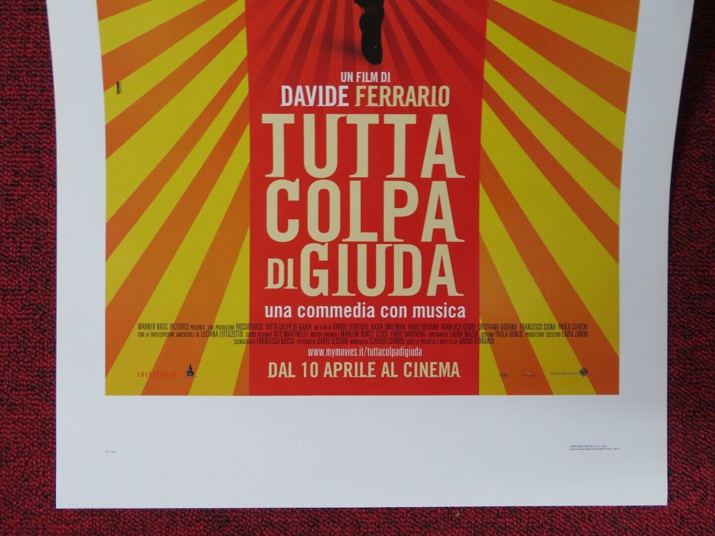 TUTTA COLPA DI GIUDA ITALIAN LOCANDINA (27.5"x13") POSTER KASIA SMUTNIAK 1992 Movie posters