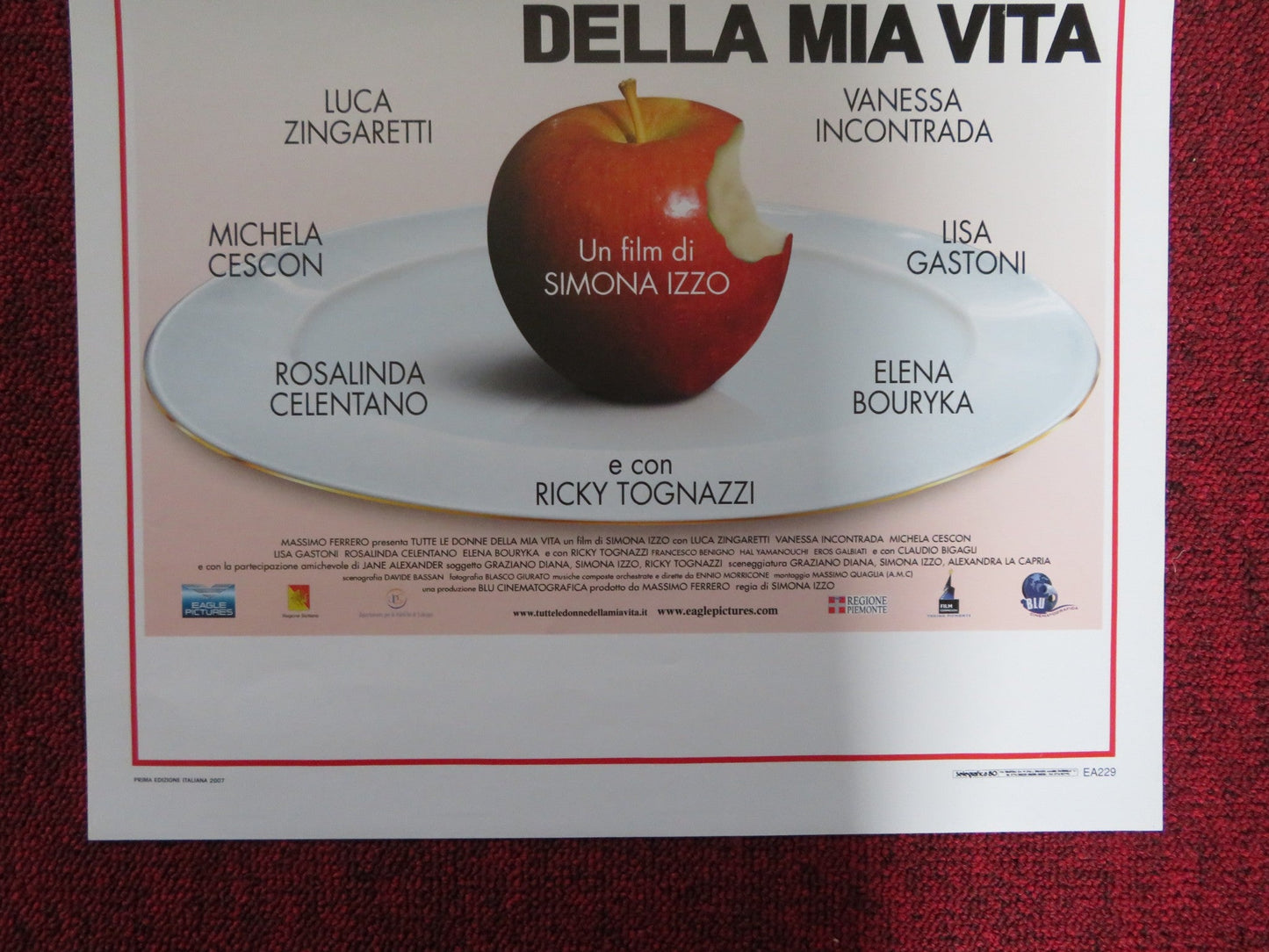 TUTTE LE DONNE DELLA MIA VITA ITALIAN LOCANDINA POSTER LUCA ZINGARETTI 2007 Rendezvous Cinema Movie posters