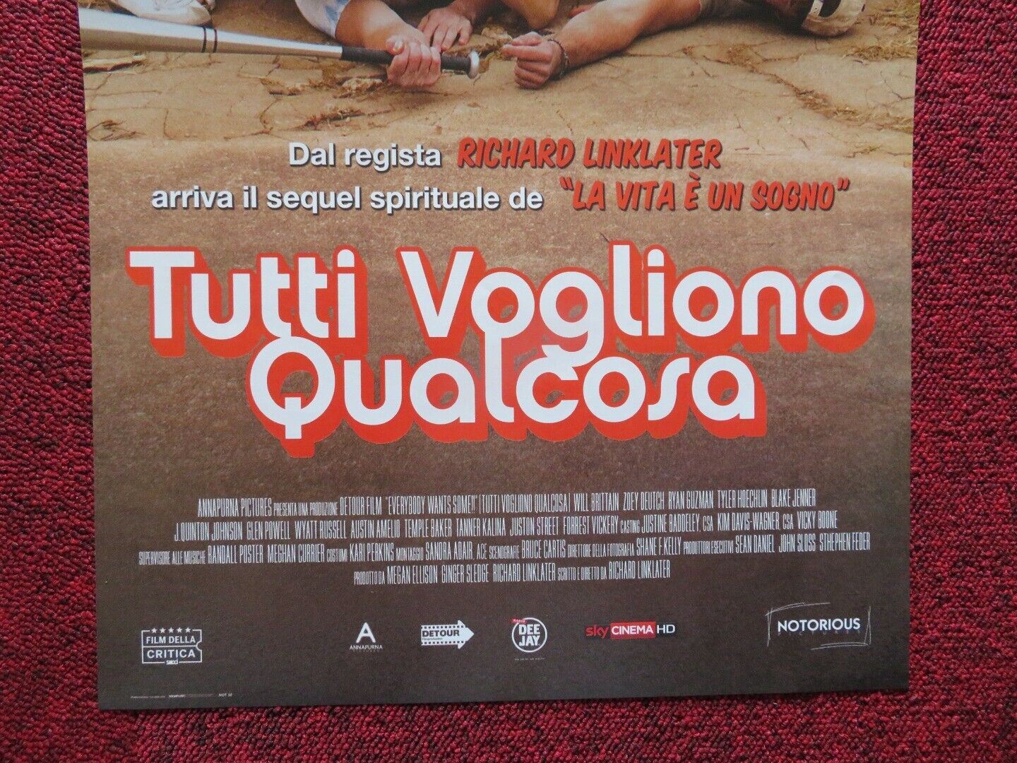 TUTTI VOGLIONO QUALCOSA ITALIAN LOCANDINA (27"x12.5") POSTER BLAKE JENNER 2016 - Rendezvous Cinema