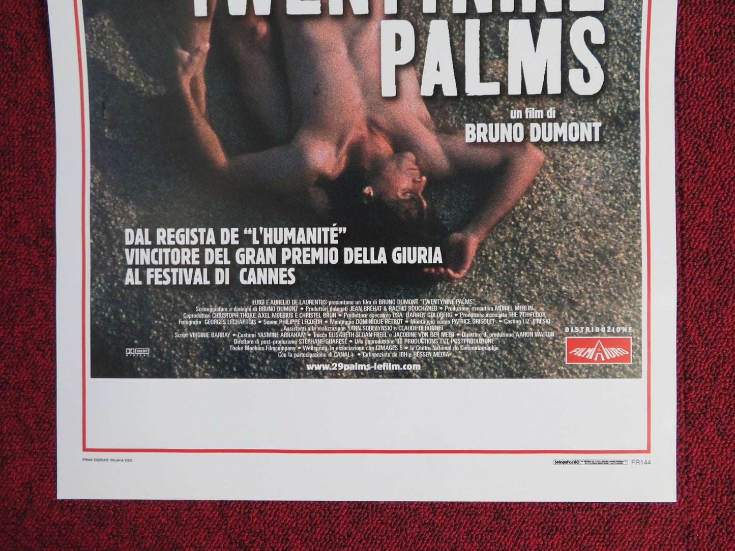 TWENTYNINE PALMS ITALIAN LOCANDINA POSTER KATIA GOLUBEVA DAVID WISSAK 2003 Rendezvous Cinema Movie posters