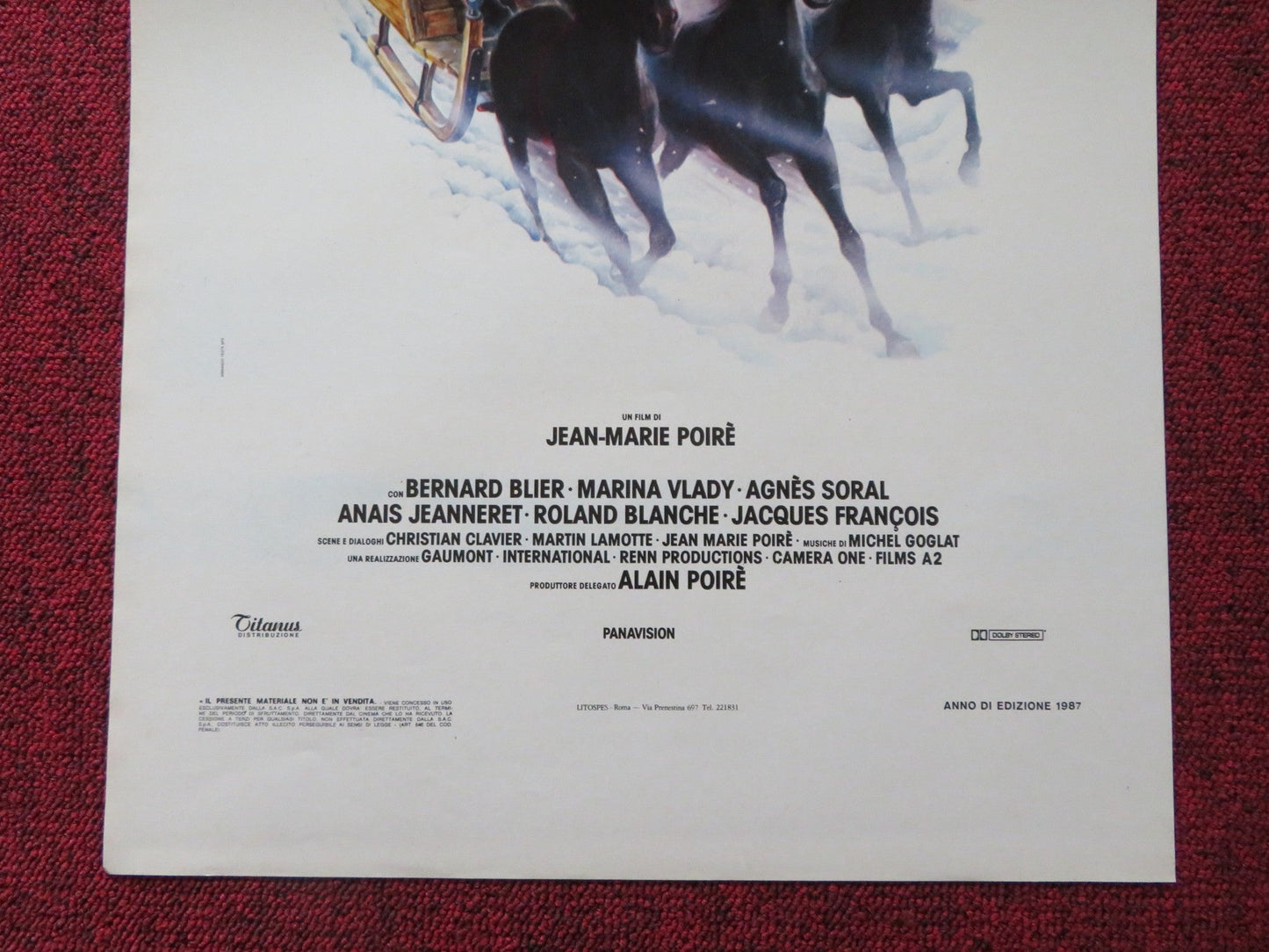 TWIST AGAIN IN MOSCOW ITALIAN LOCANDINA POSTER NOIRET CHRISTIAN CLAVIER 1986 Rendezvous Cinema Movie posters