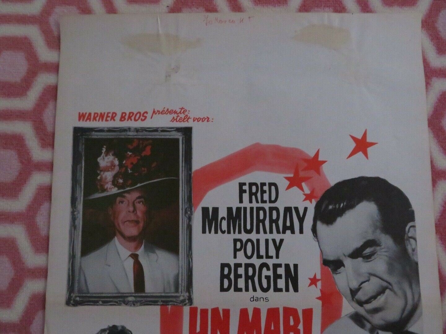 UN MARI A TOUT FAIRE/ KISSES FOR MY PRESIDENT BELGIUM (21.5"x 14") POSTER 1964 Movie posters