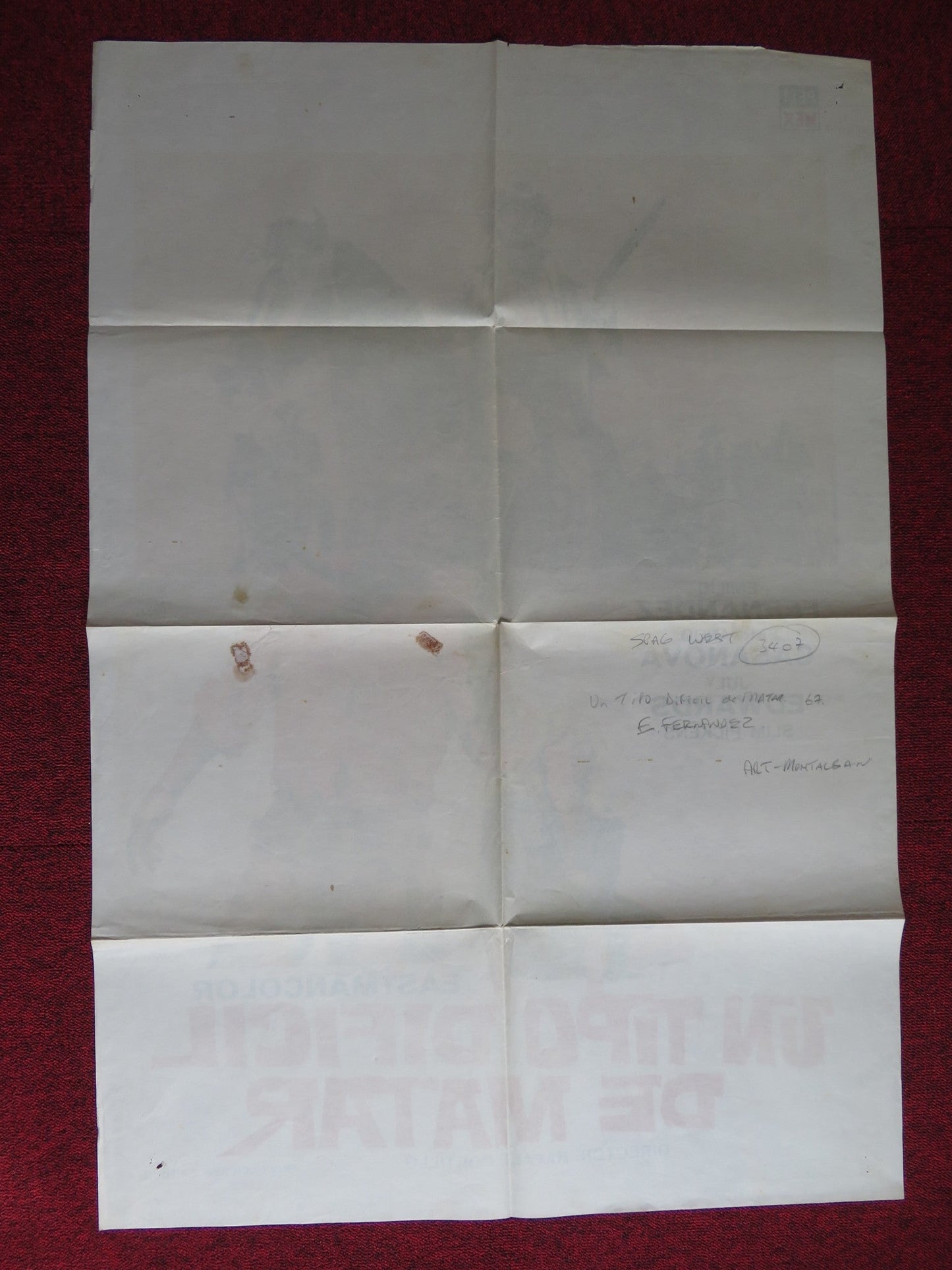 UN TIPO DIFICIL DE MATAR SPANISH POSTER RAMON BUGARINI SLIM PICKENS 1967 Rendezvous Cinema Movie posters