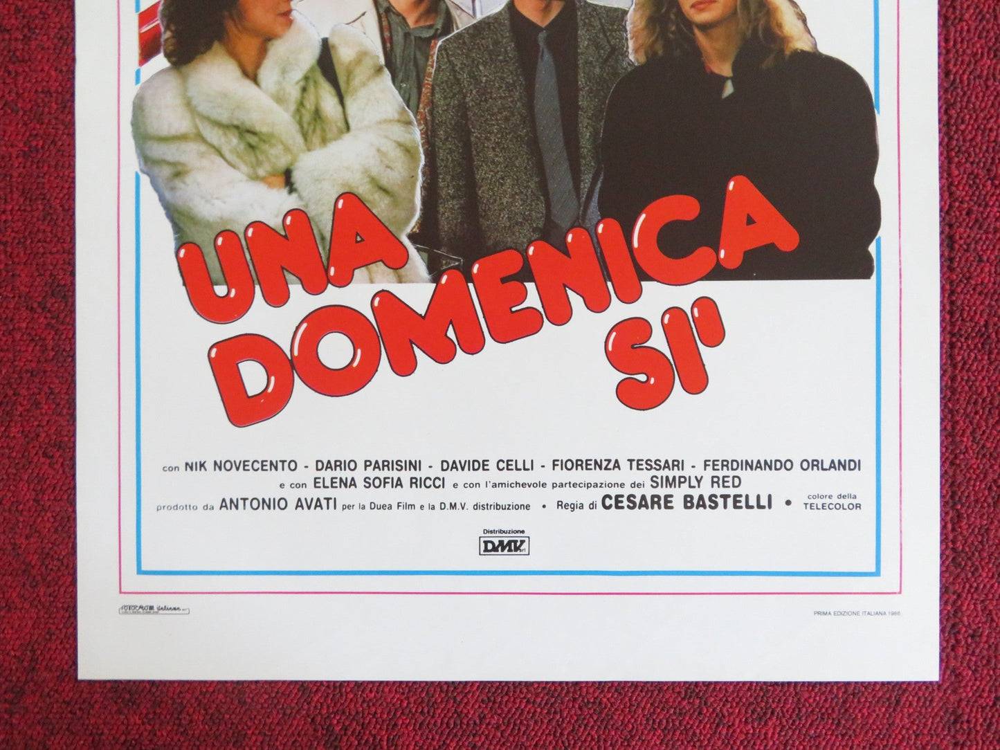 UNA DOMENICA SI ITALIAN LOCANDINA POSTER NIK NOVECENTO DARIO PARISINI 1986 Rendezvous Cinema Movie posters