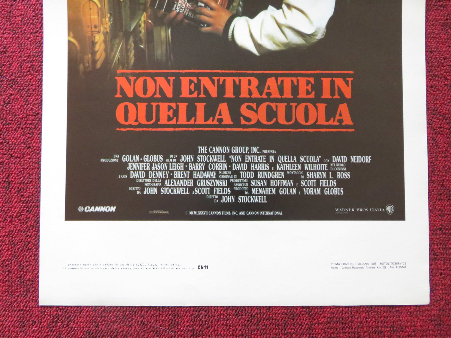 UNDER COVER ITALIAN LOCANDINA POSTER CANNON JENNIFER JASON LEIGH 1987 Rendezvous Cinema Movie posters