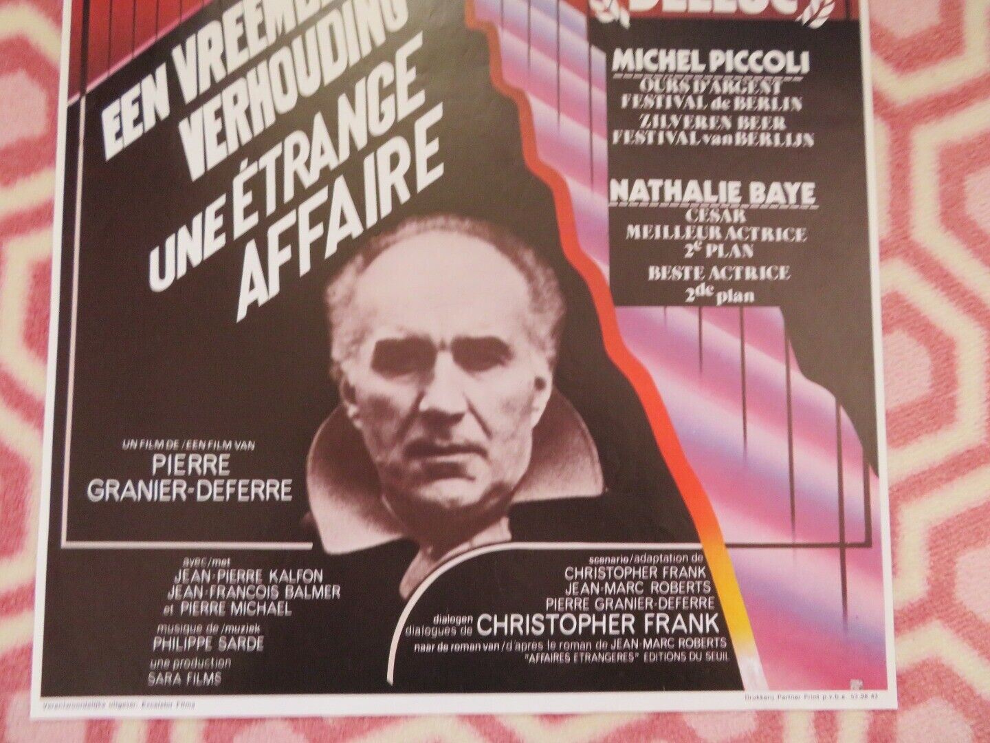 UNE ETRANGE AFFAIRE/ Strange Affair BELGIUM (21.5"x14") POSTER MICHEL PICCOLI Movie posters