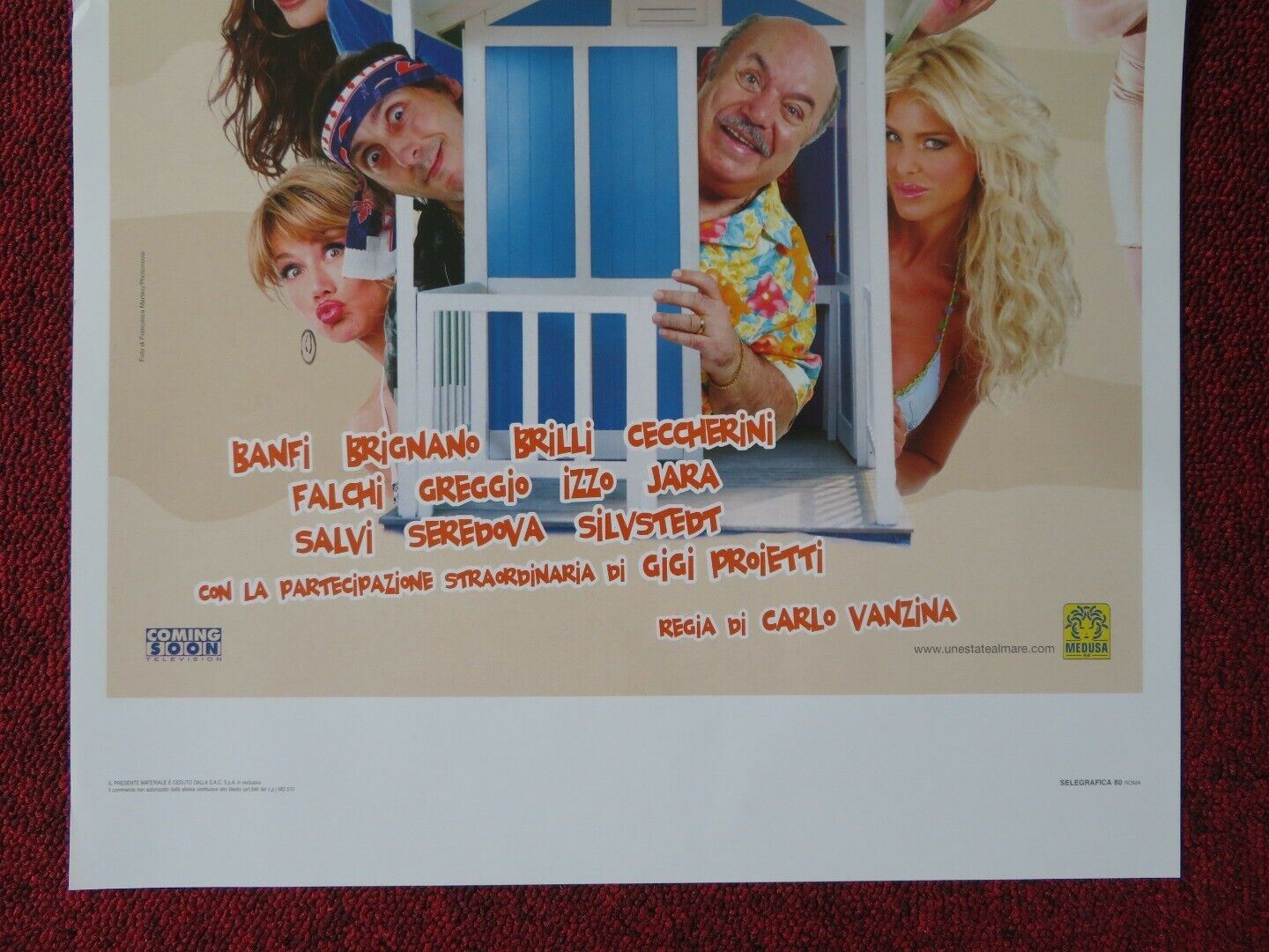UN'ESTATE AL MARE ITALIAN LOCANDINA (27.5"x13") POSTER BANFI BRIGNANA 2008 Movie posters