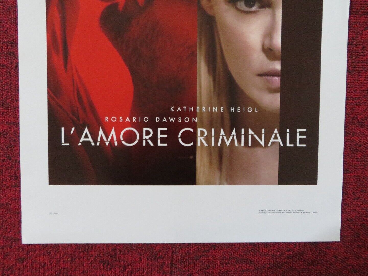 UNFORGETTABLE ITALIAN LOCANDINA (27.5"x13") POSTER KATHERINE HEIGL 2017 Rendezvous Cinema Movie posters